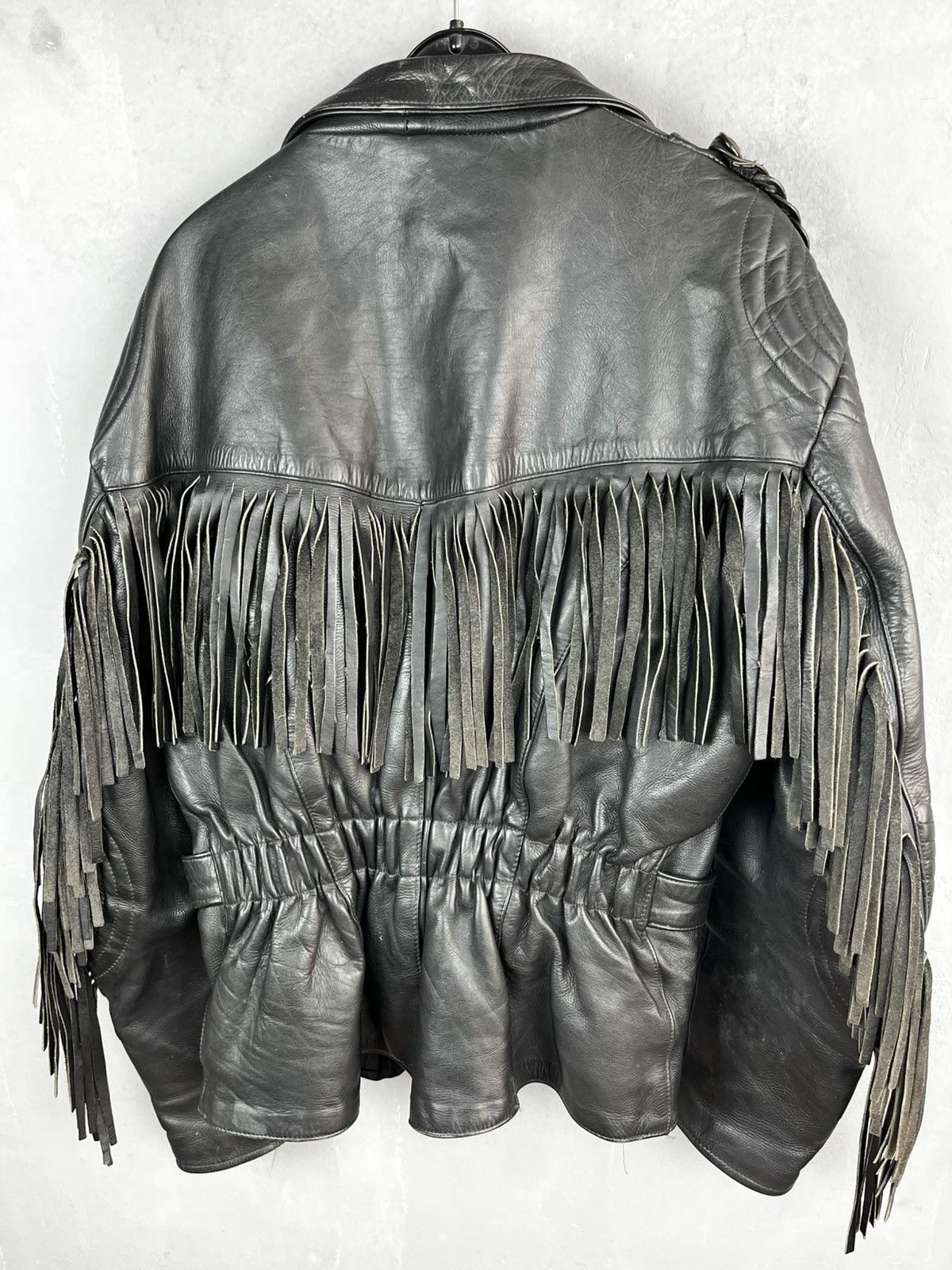 Genuine Leather × Leather × Vintage Leather Jacket vintage 90s Kurt Cobain style Size US L / EU 52-54 / 3 - 12 Thumbnail
