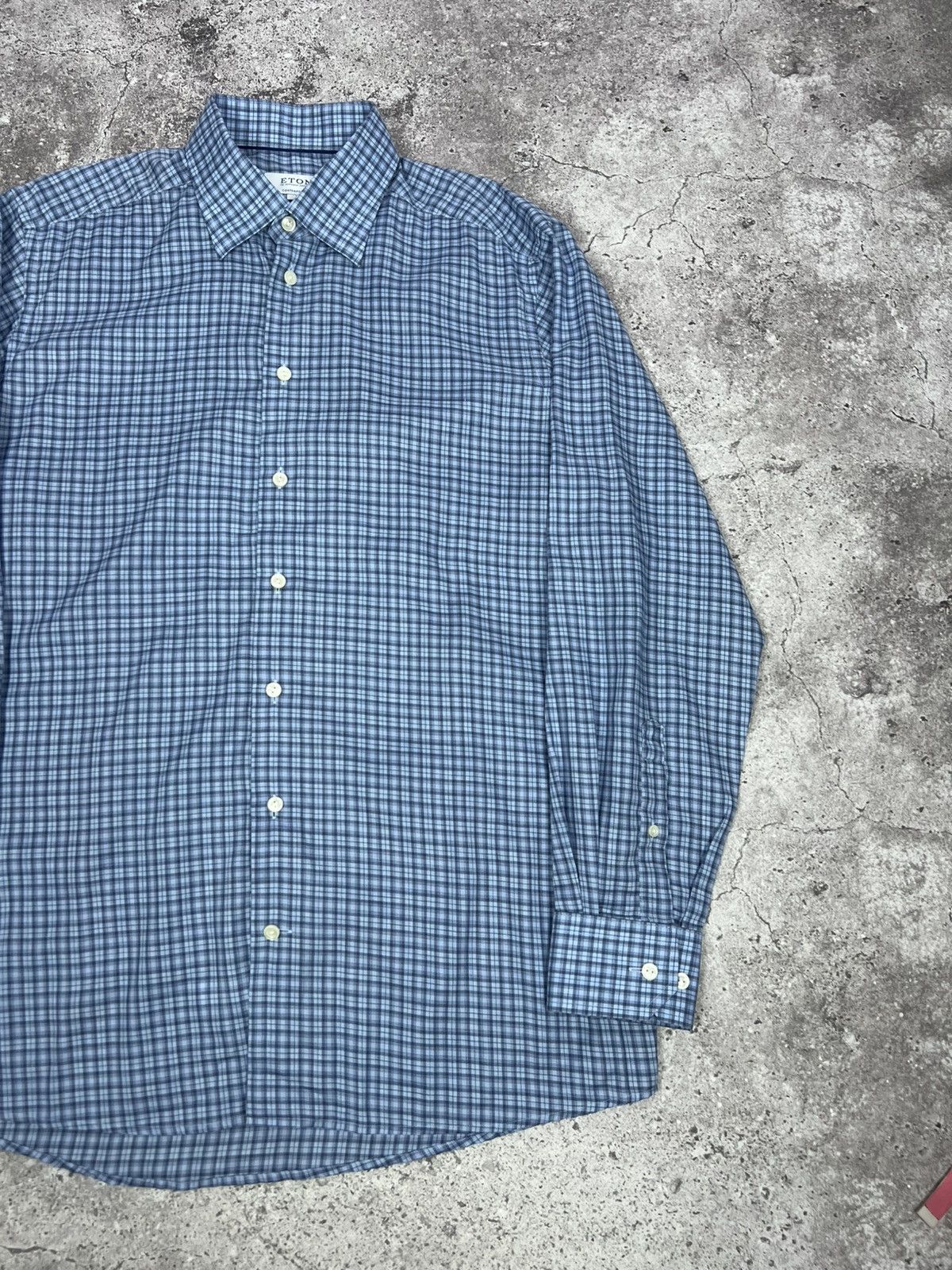 Eton ETON Men's Check Shirt Long Sleeve Button Up Size US L / EU 52-54 / 3 - 3 Thumbnail