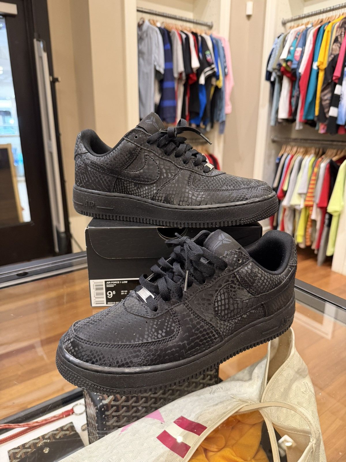 Nike Nike Air Force 1 low ‘Kobe Bryant Forever Black’ Size US 9.5 / EU 42-43 - 3 Thumbnail