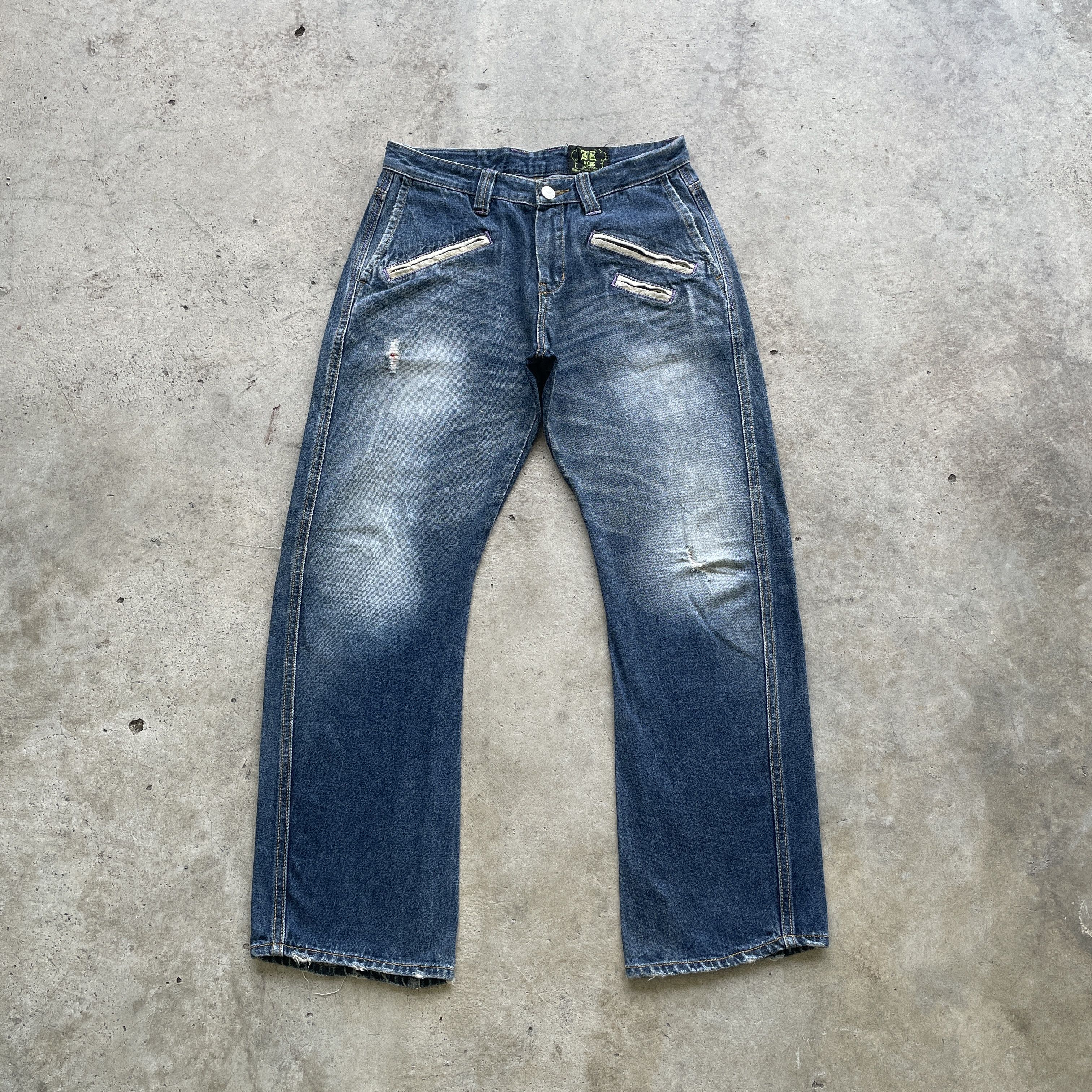 Japanese Brand W32x29.5 VINTAGE IN7ET RARE DENIM FADED JEANS PANTS Size US 32 / EU 48 - 3 Thumbnail