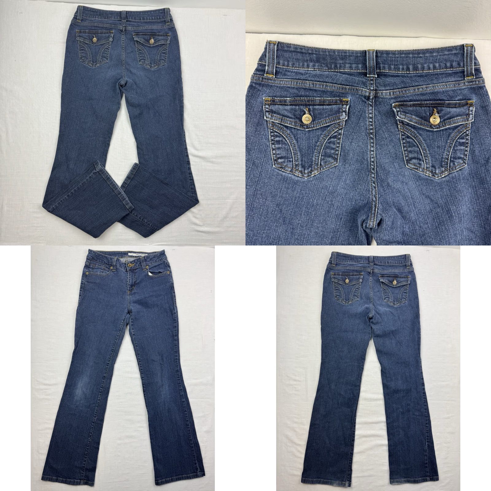 DKNY VINTAGE DKNY Jeans Bootcut Womens 8R Hipster 90s Y2K Blue Cotton Size 30" / US 8 / IT 44 - 9 Thumbnail
