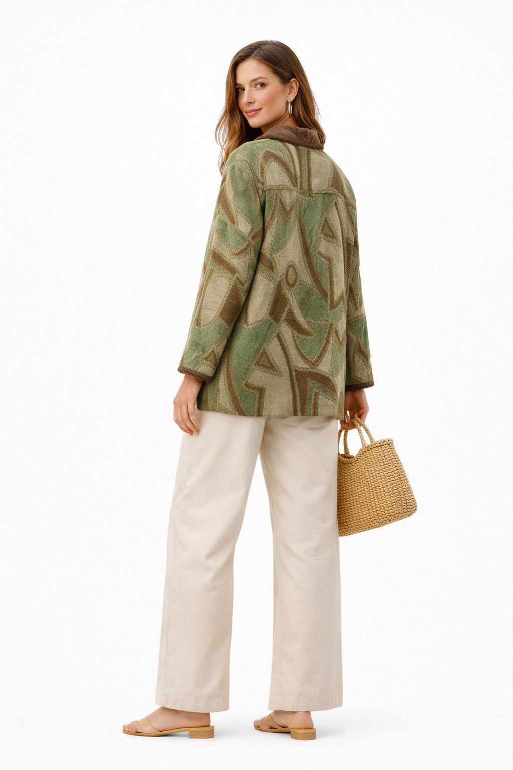 Japanese Brand Vintage En Lain “For High Style Abstract Pattern Wool Jacket Size L / US 10 / IT 46 - 4 Thumbnail