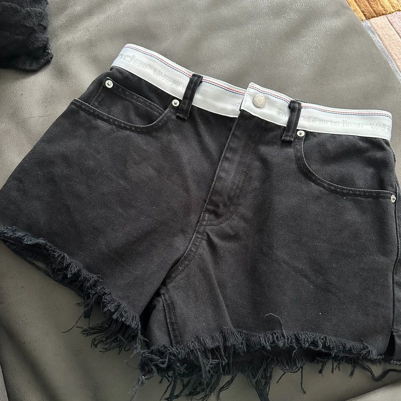 Alexander Wang Alexander Wang Black Denim Shorts Size 27" / US 4 / IT 40 - 1 Thumbnail