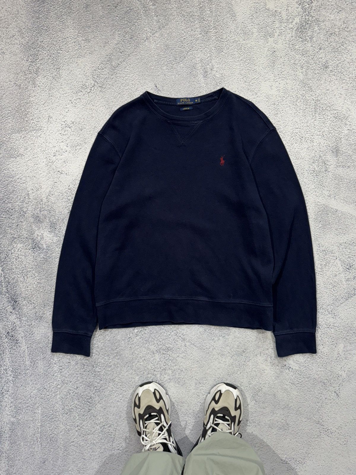 Polo Ralph Lauren × Vintage Vintage Polo Ralph Lauren sweatshirt M L men’s blue knit 90s Size US M / EU 48-50 / 2 - 1 Thumbnail