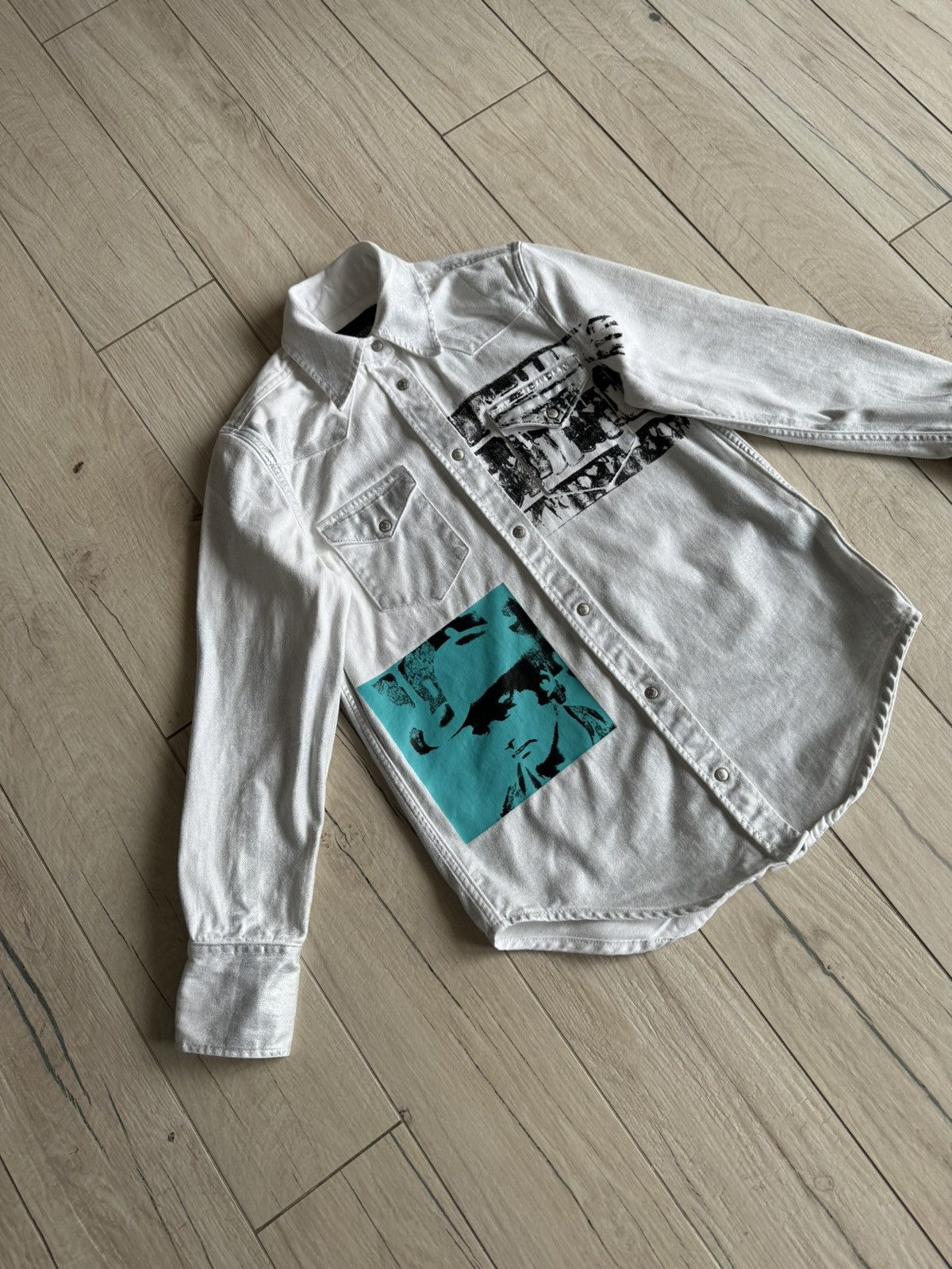 Calvin Klein 205W39NYC Calvin Klein X Andy Warhol Foundation Western Denim Shirt Size US XS / EU 42 / 0 - 2 Thumbnail