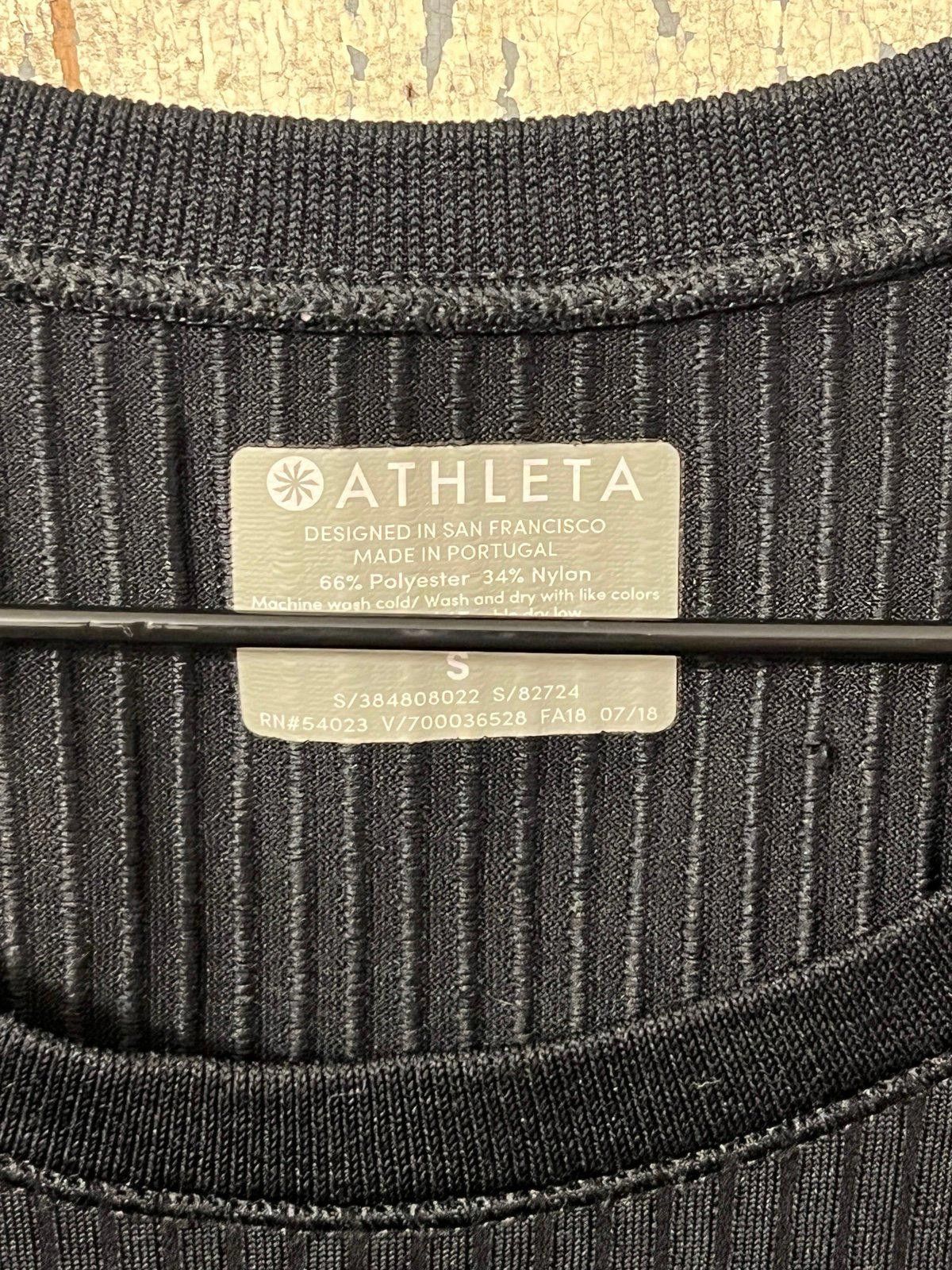 Designer Athleta ribbed black tank, size small Size S / US 4 / IT 40 - 2 Thumbnail