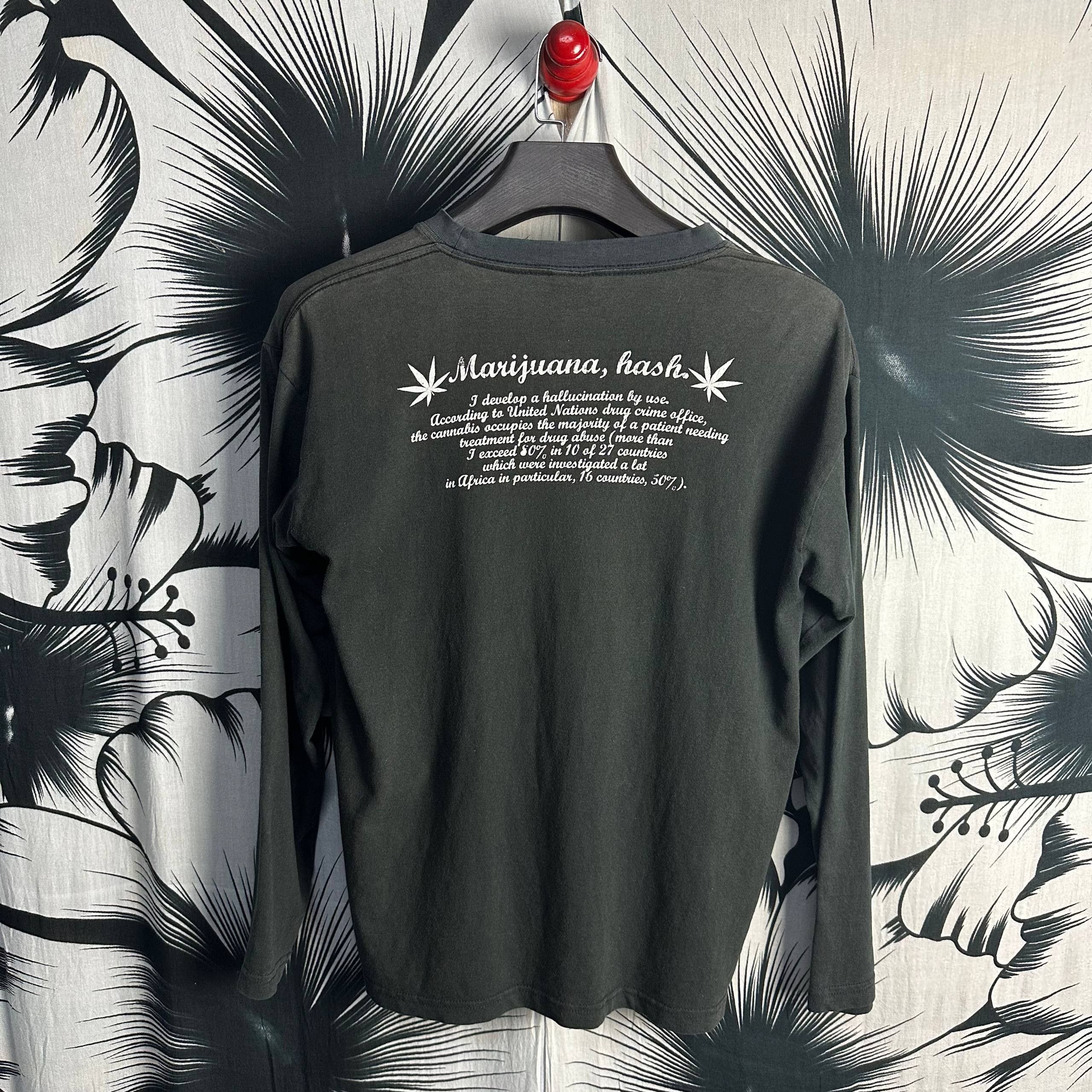 Vintage Vintage Marijuana Peace Hash Long Sleeve Size US L / EU 52-54 / 3 - 2 Thumbnail