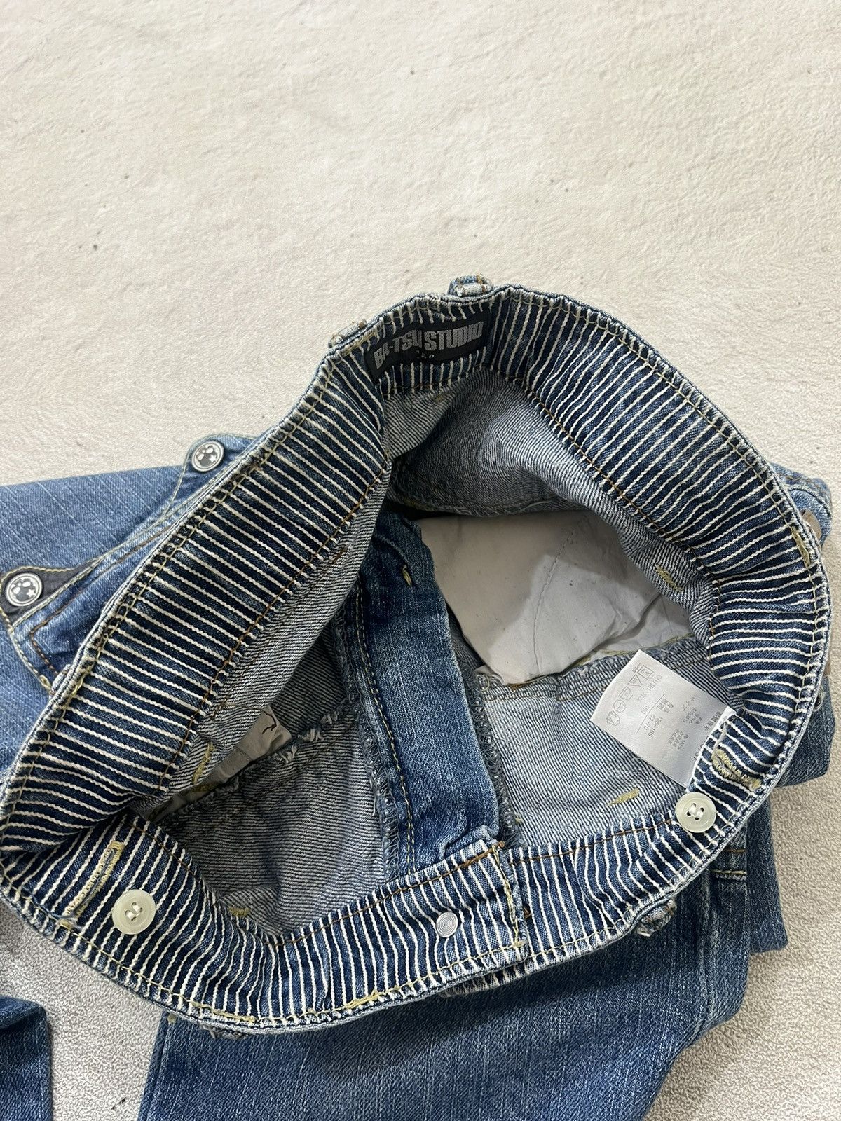 Number (N)ine 2000s Hysteric Poem Double Waist Hickory Jeans y2k Lgb Ifsix Size US 28 / EU 44 - 6 Thumbnail