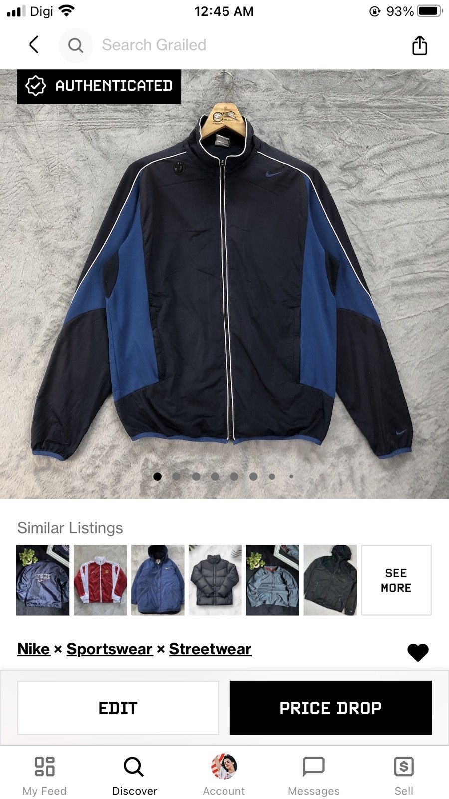 Nike Nike Fit Dry Jacket #4570-159 Size US XL / EU 56 / 4 - 14 Thumbnail