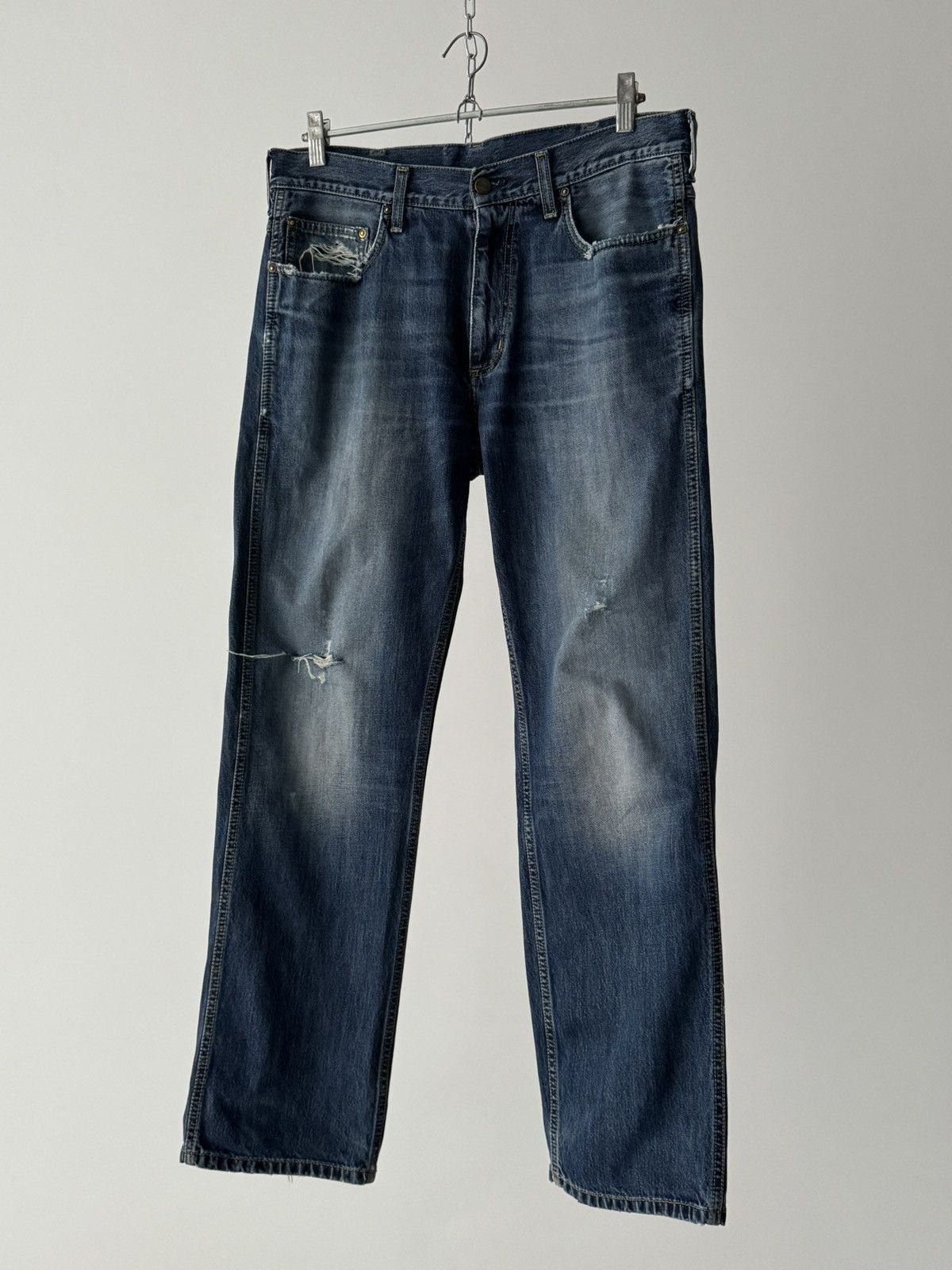 Carhartt × Carhartt Wip × Vintage Vintage Carhartt WIP Skate Destroyed Jeans Pants Size US 32 / EU 48 - 3 Thumbnail