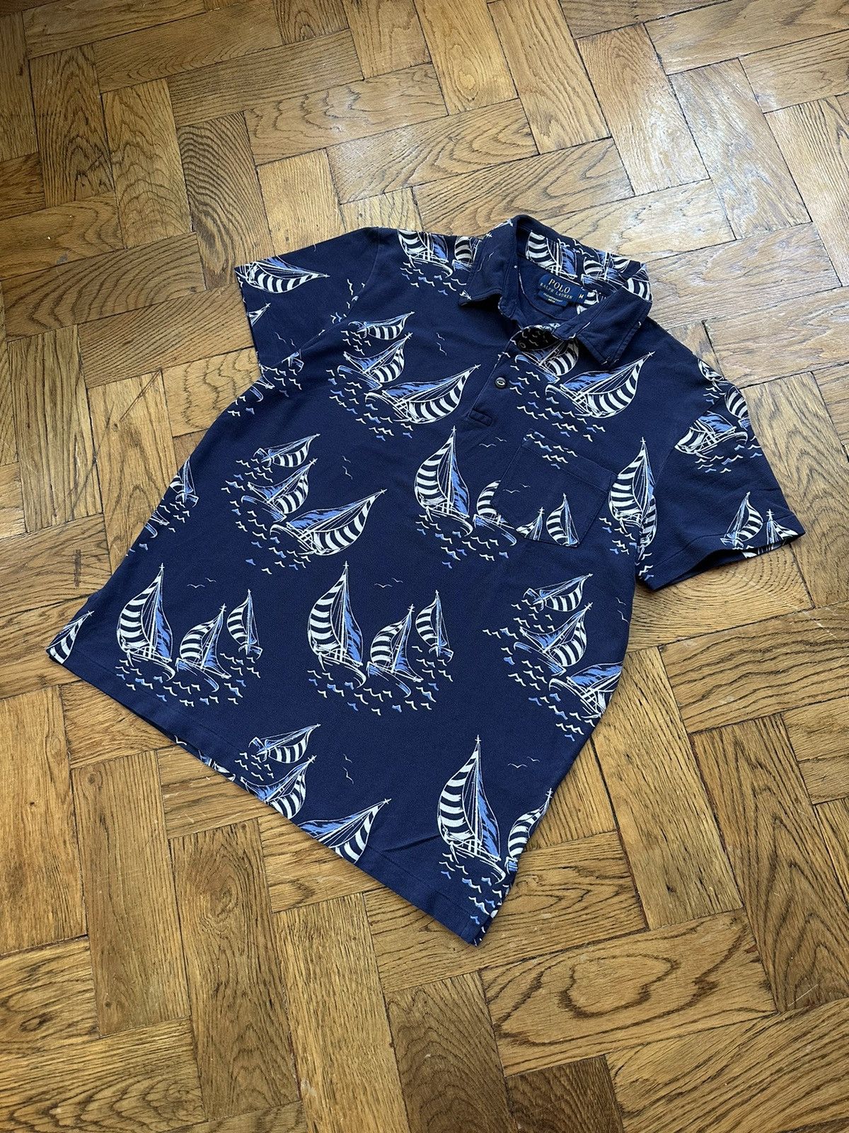 Polo Ralph Lauren × Ralph Lauren Polo Ralph Lauren Ship cotton polo t shirt Size US M / EU 48-50 / 2 - 2 Thumbnail