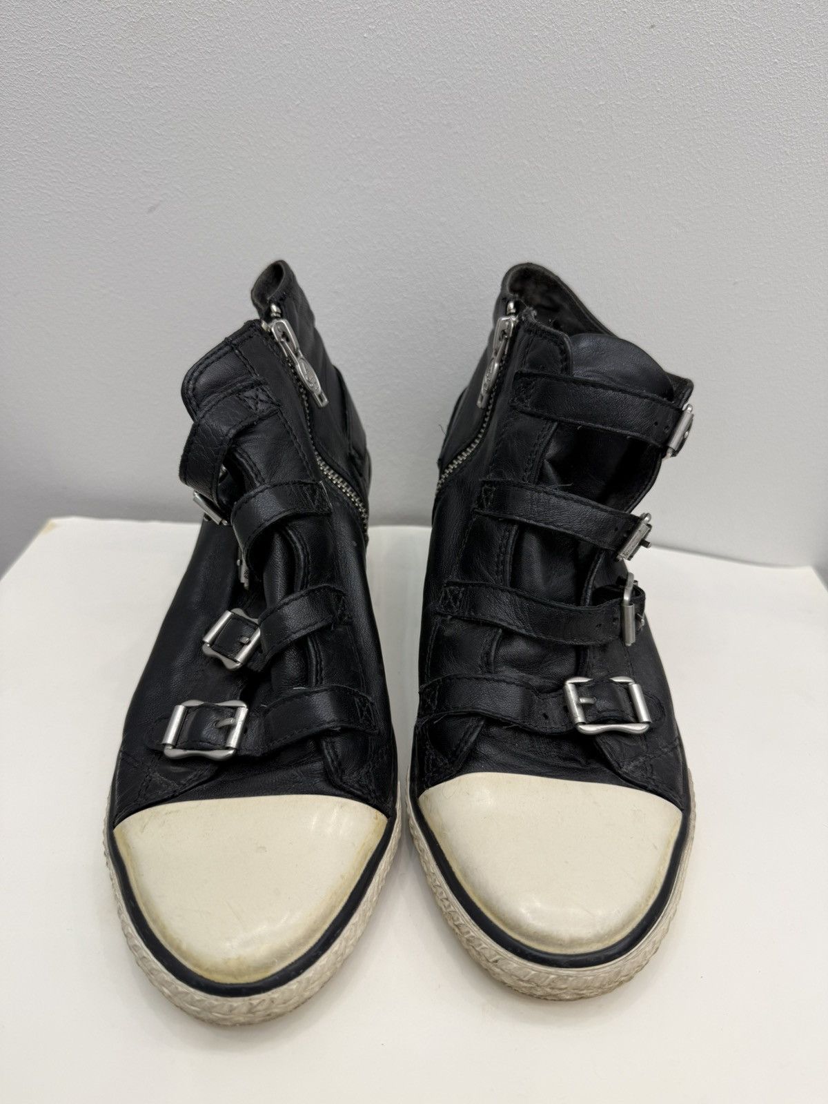 ASH ASH United Wedge Genial Buckled Leather Shoes Size US 9 / IT 39 - 9 Thumbnail