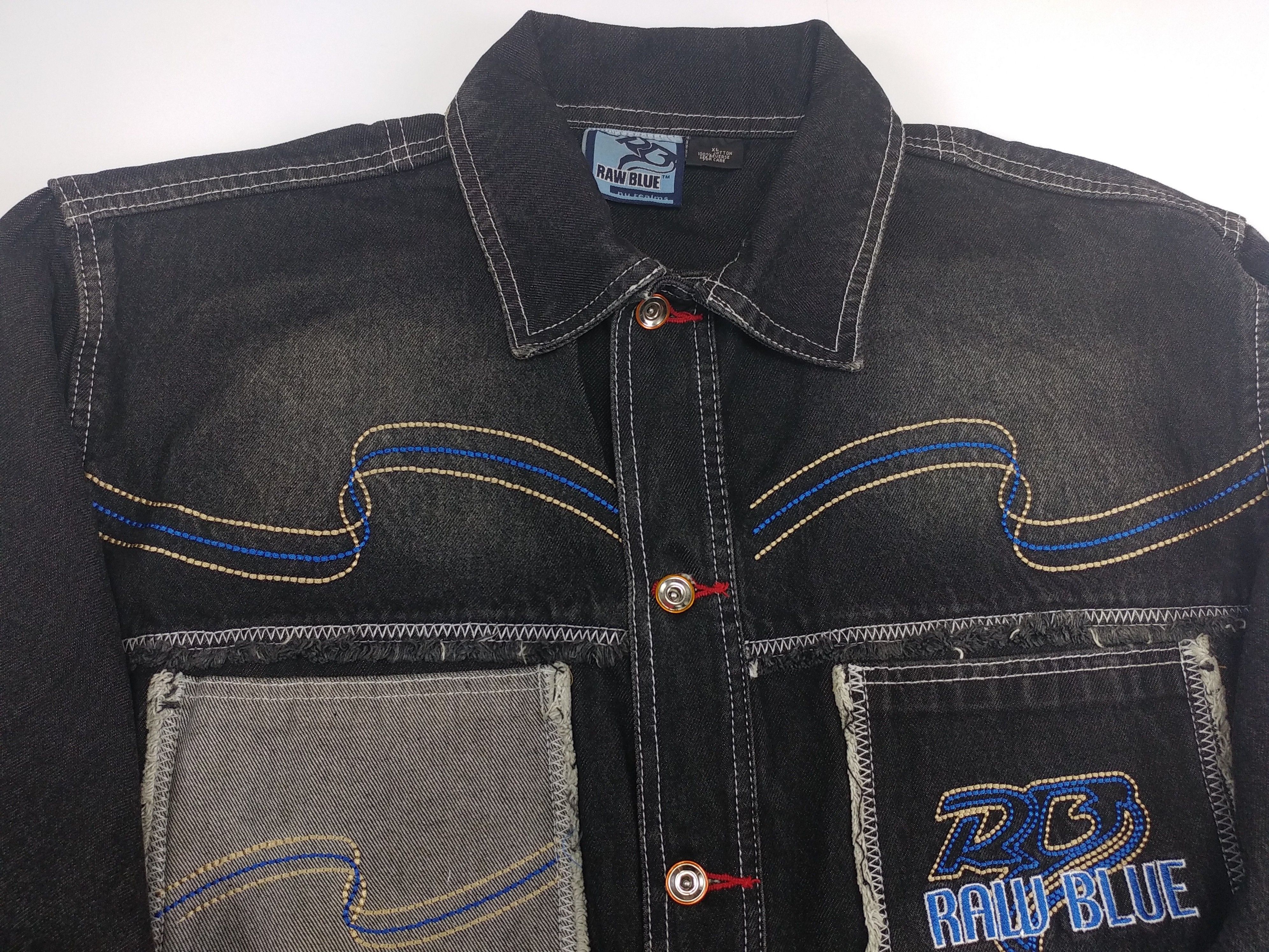 Vintage Raw Blue jacket, vintage denim jacket, 90s hip hop, 1990s XL Size US XL / EU 56 / 4 - 20 Thumbnail