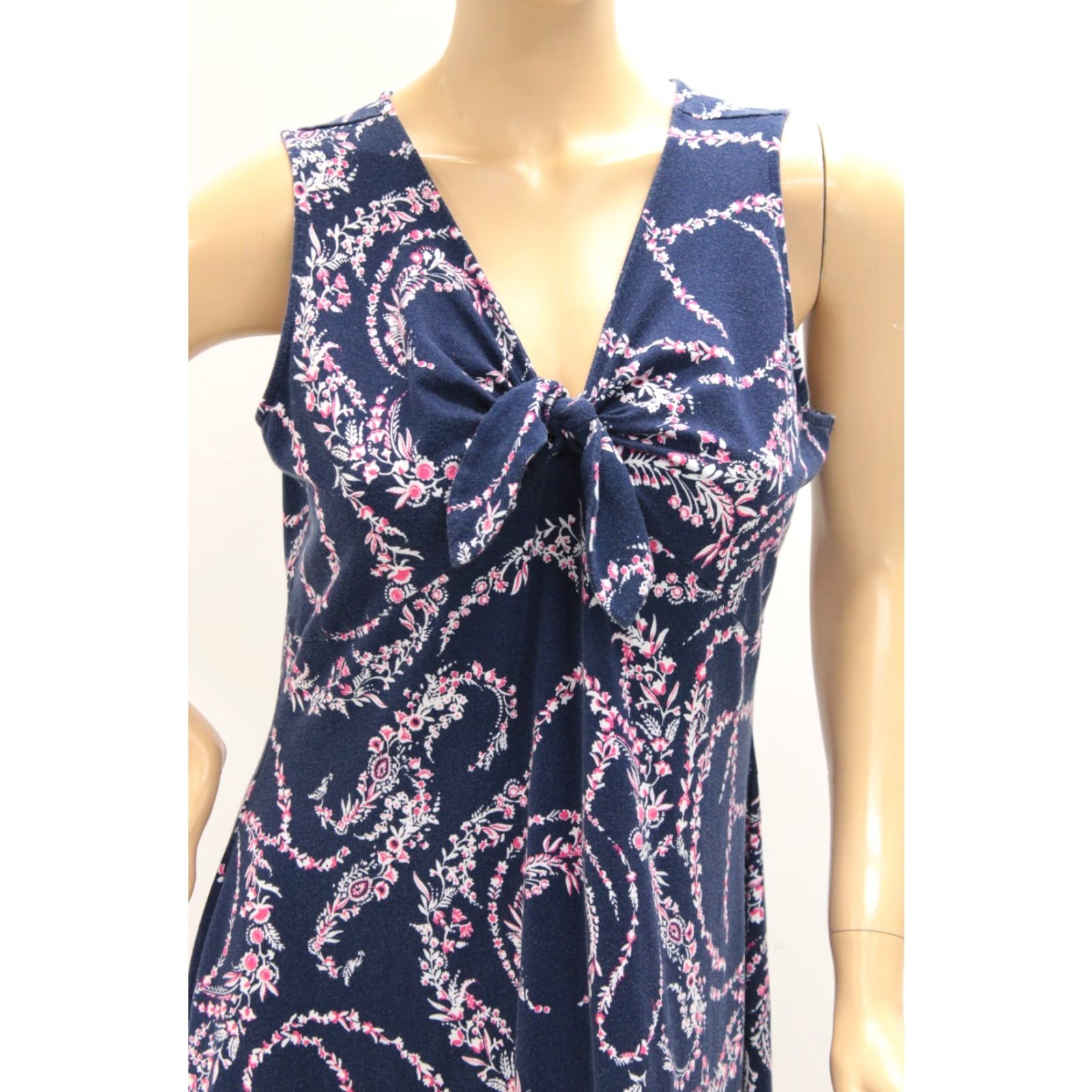 Talbots Talbots Maxi Dress Womens 1X Blue Floral Stretch Boho Beachy Vacation V Neck Size XL / US 12-14 / IT 48-50 - 6 Thumbnail