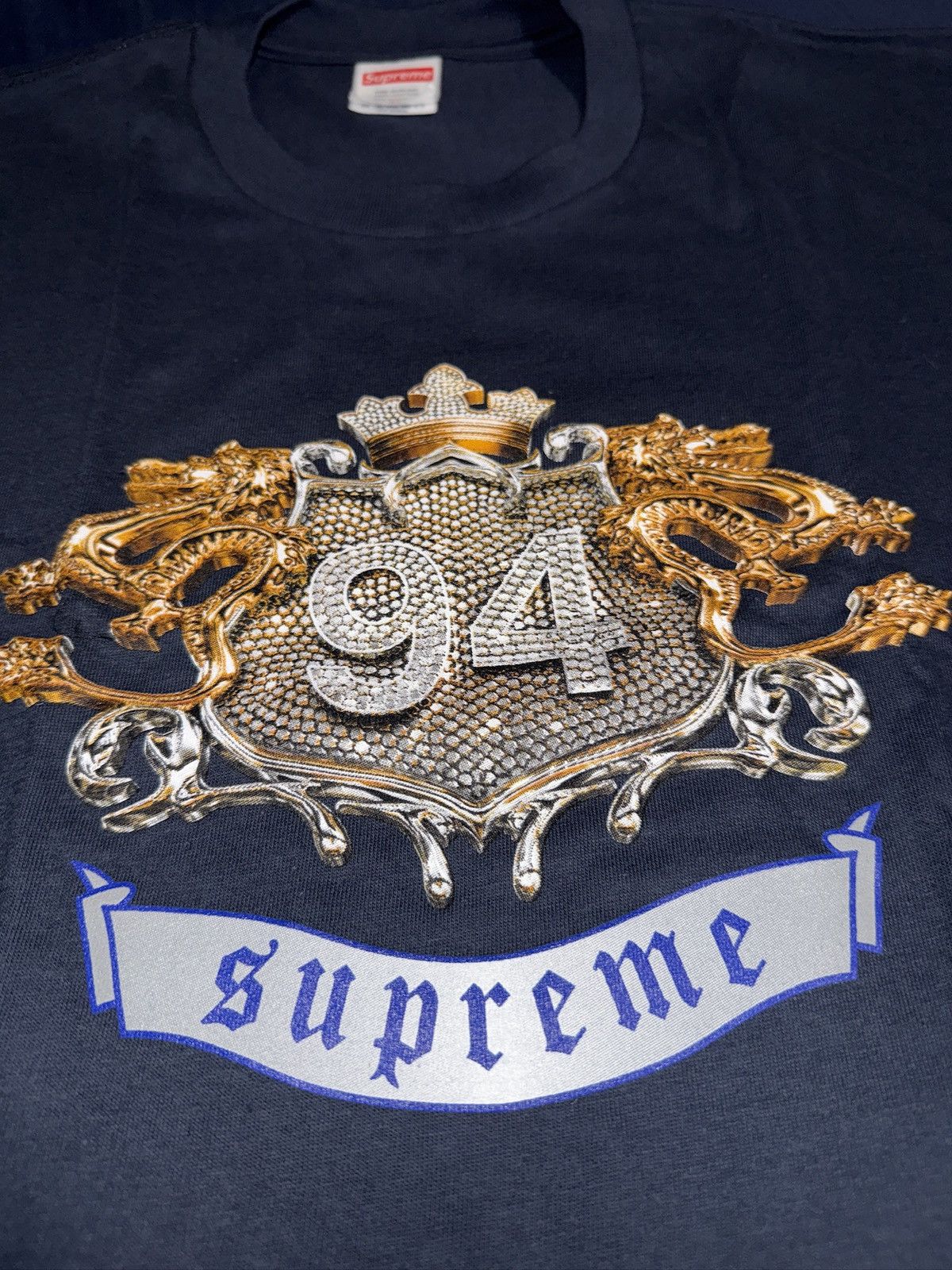 Supreme Supreme Diamonds Tee Navy Fw24 Size US M / EU 48-50 / 2 - 1 Thumbnail