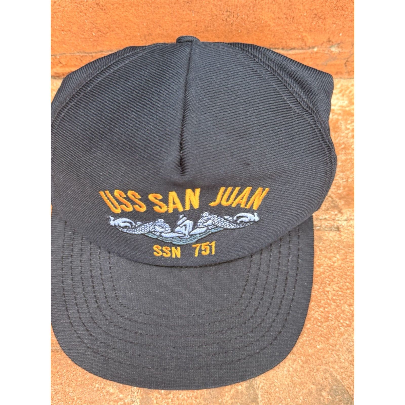 Vintage VINTAGE Delong USS San Juan SSN-751 Navy Blue Snapback Hat Unisex Adults 90s Patriotic Military Navy Americana Collectible Streetwear Size ONE SIZE - 3 Thumbnail