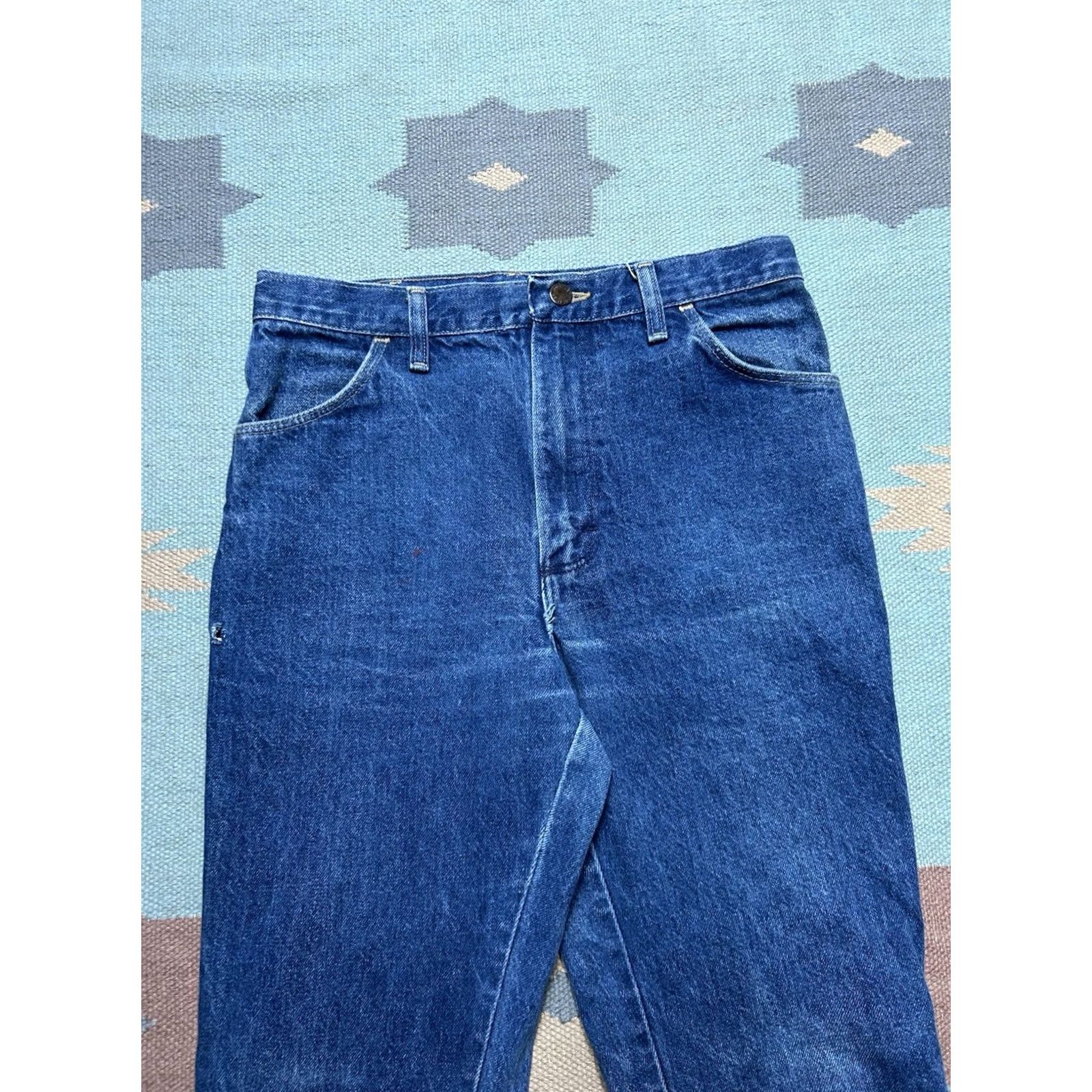 Denime VINTAGE Rustler Jeans Bootcut Men 30x31 Blue Denim USA 80s Western Cowboy Size US 30 / EU 46 - 3 Thumbnail