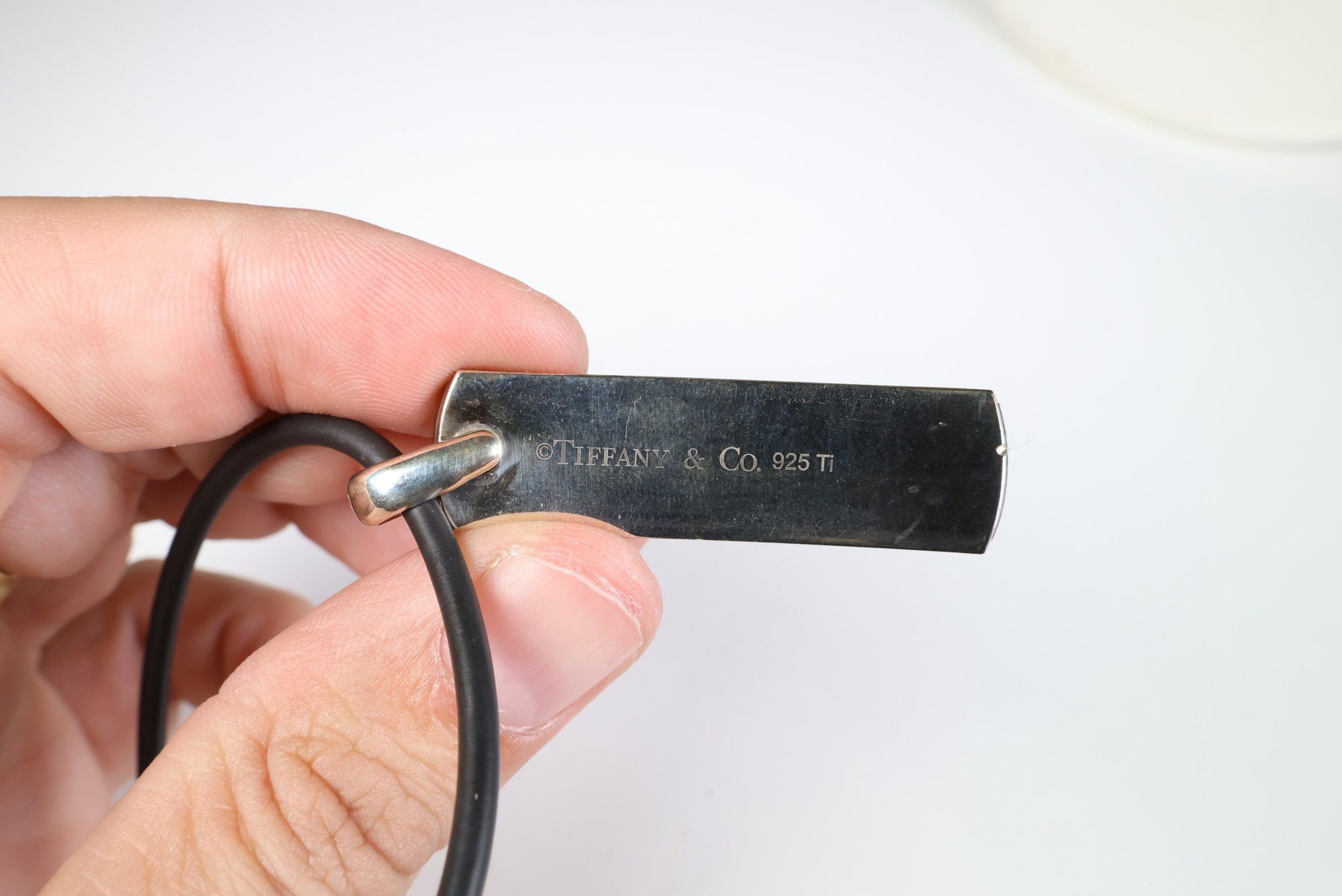 Tiffany & Co. Tiffany & Co 1837 Sterling Silver Titanium Bar Necklace Size ONE SIZE - 6 Thumbnail