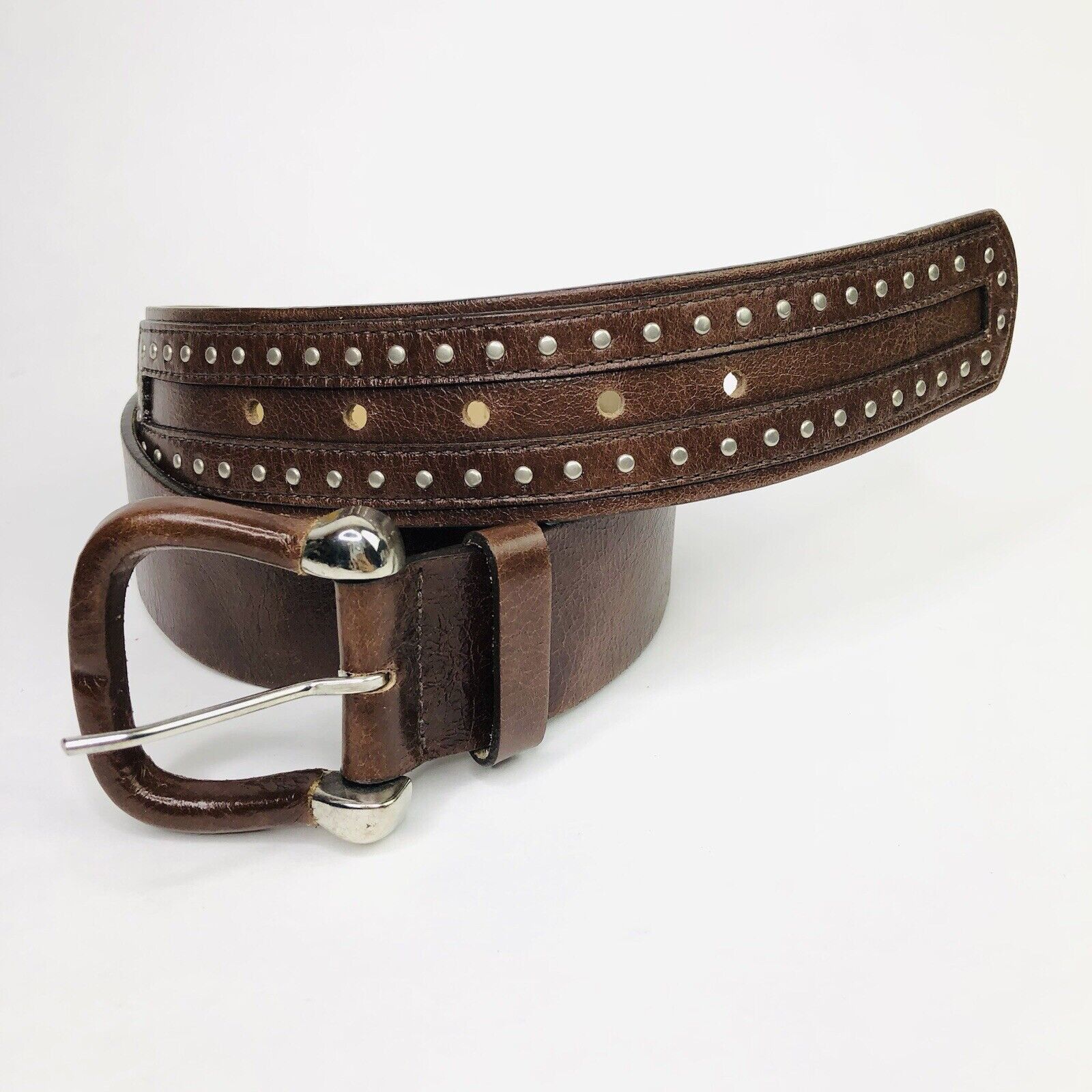 Other STREETS AHEAD Leather Studded Jean Belt Sz M Horseshoe Head Size ONE SIZE - 1 Thumbnail