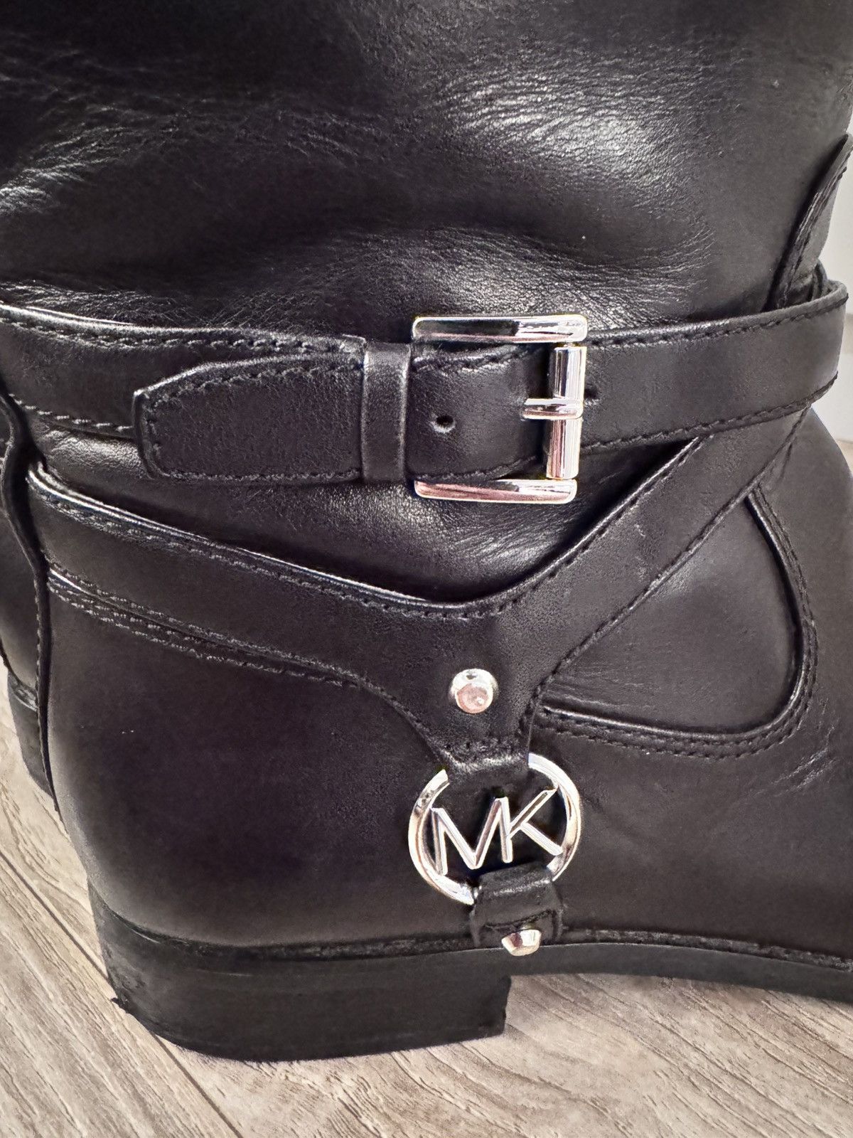 Michael Kors Michael Kors Preston Leather Boots Black Women's Sz 8M Size US 8 / IT 38 - 4 Thumbnail