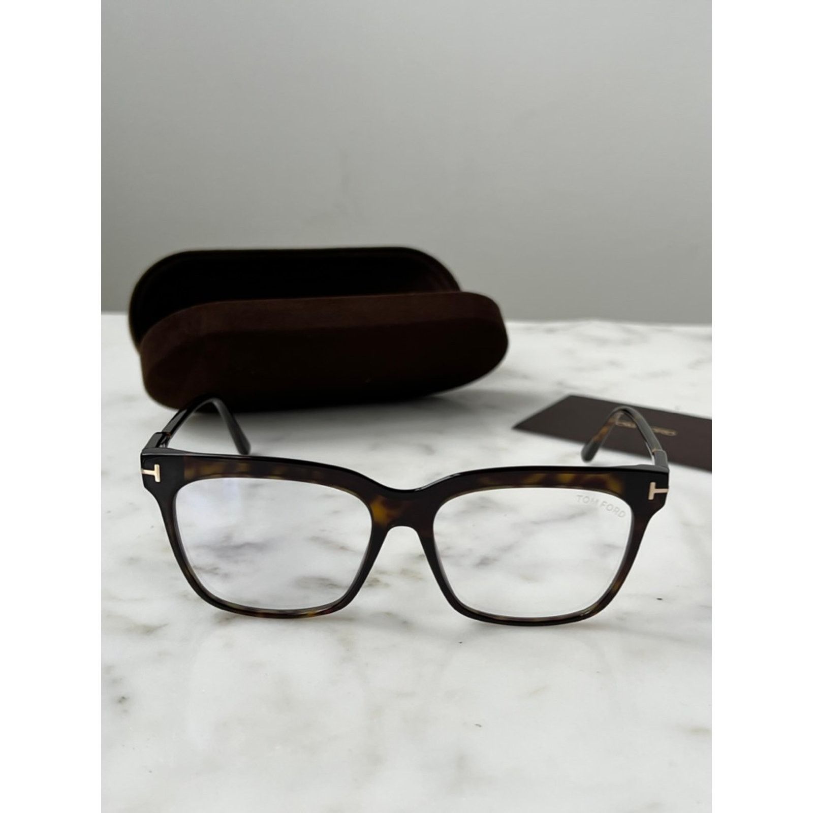 Tom Ford NEW Tom Ford FT5768-B Bluelight Frames in Brown Havana Size ONE SIZE - 6 Thumbnail
