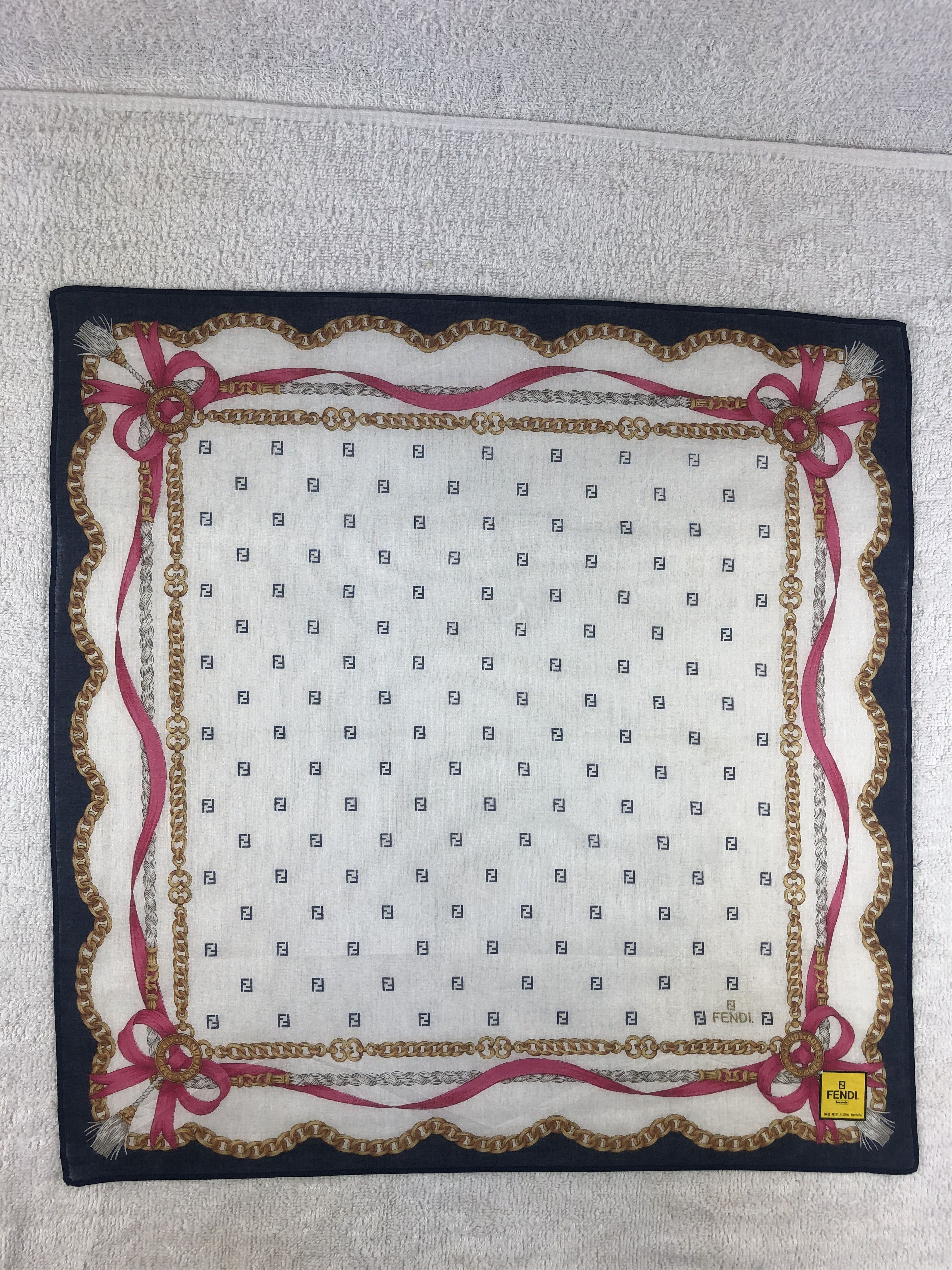 Vintage Vintage Fendi Handkerchief / Bandana / Neckerchief A1294 Size ONE SIZE - 3 Thumbnail