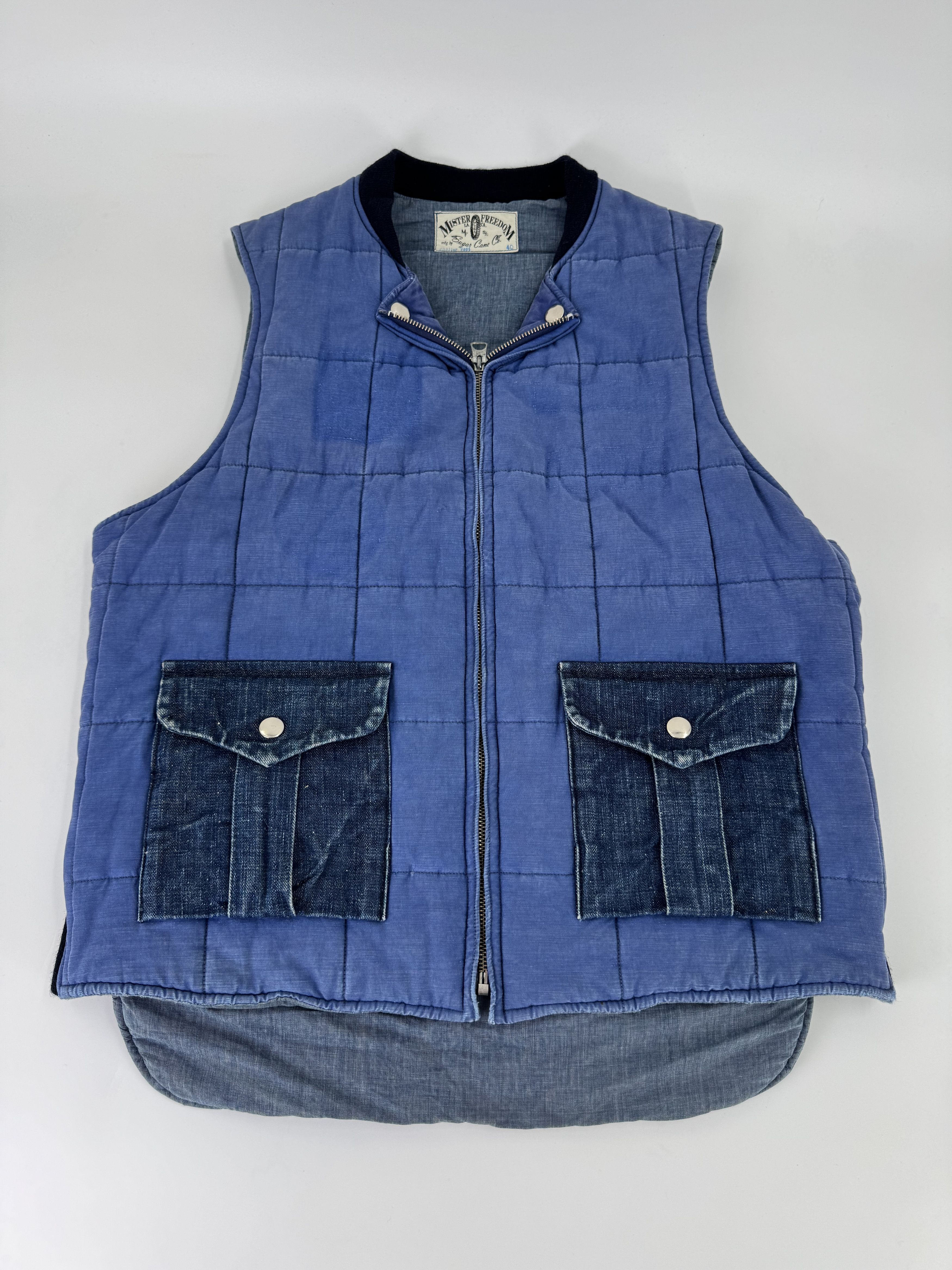 Mister Freedom × Sugar Cane Mister Freedom Sugar Cane Chiller Vest Blue Cotton Denim Size US M / EU 48-50 / 2 - 1 Thumbnail