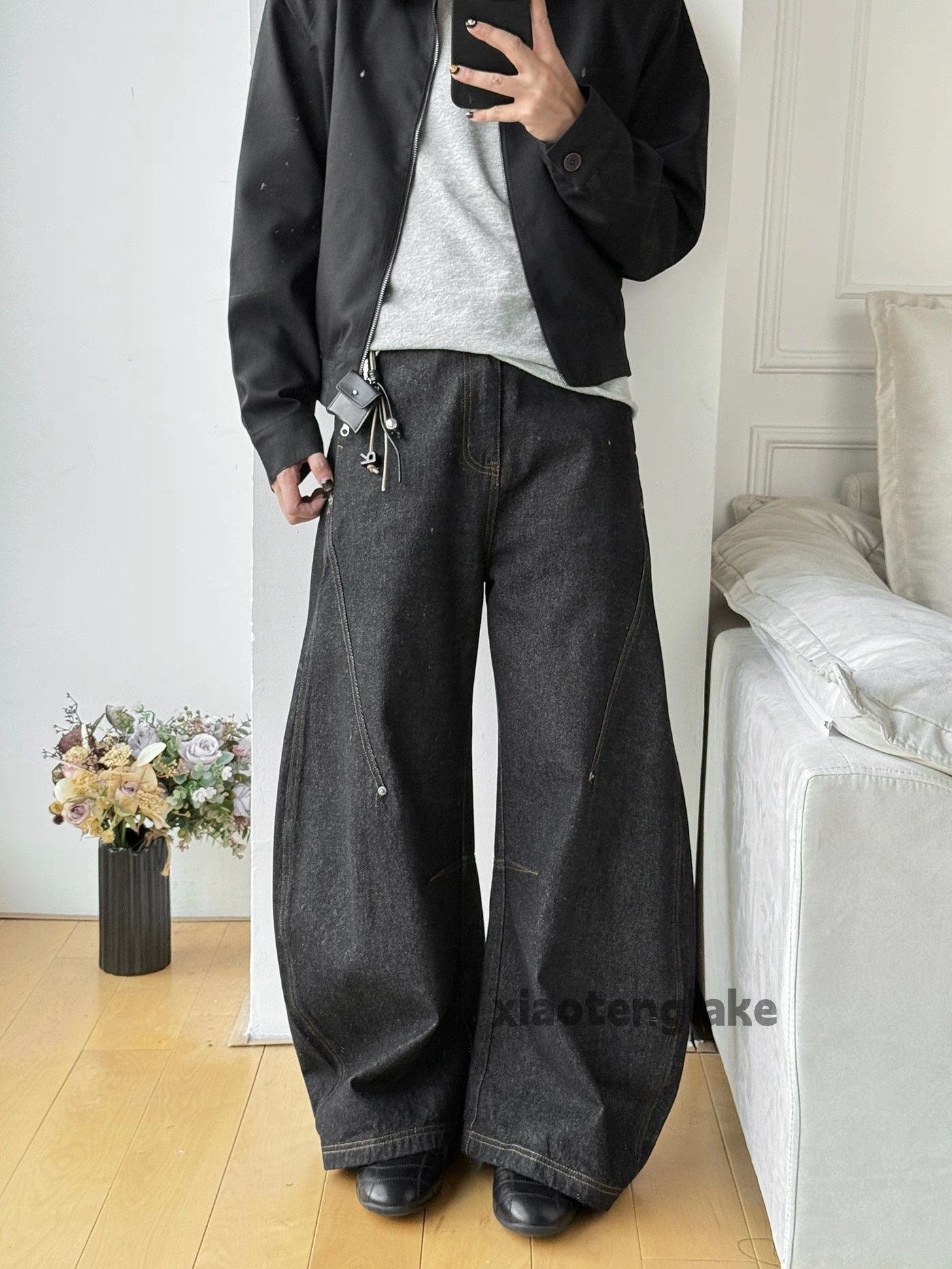 Jean xtl retro utility vintage loose baggy flared yuppie jeans Size US 28 / EU 44 - 1 Thumbnail