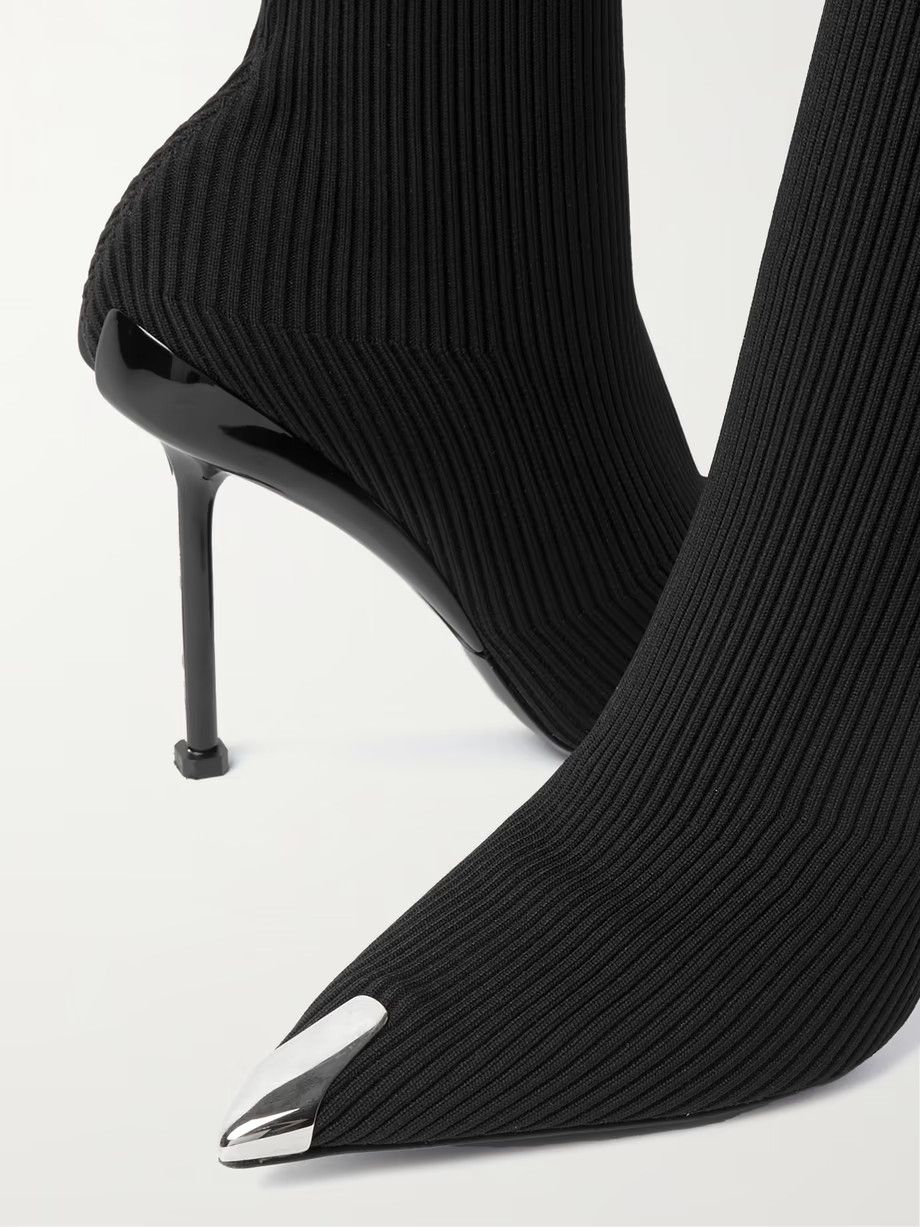 Alexander McQueen o1y0225 Ankle Boots in Black Size US 8 / IT 38 - 4 Thumbnail