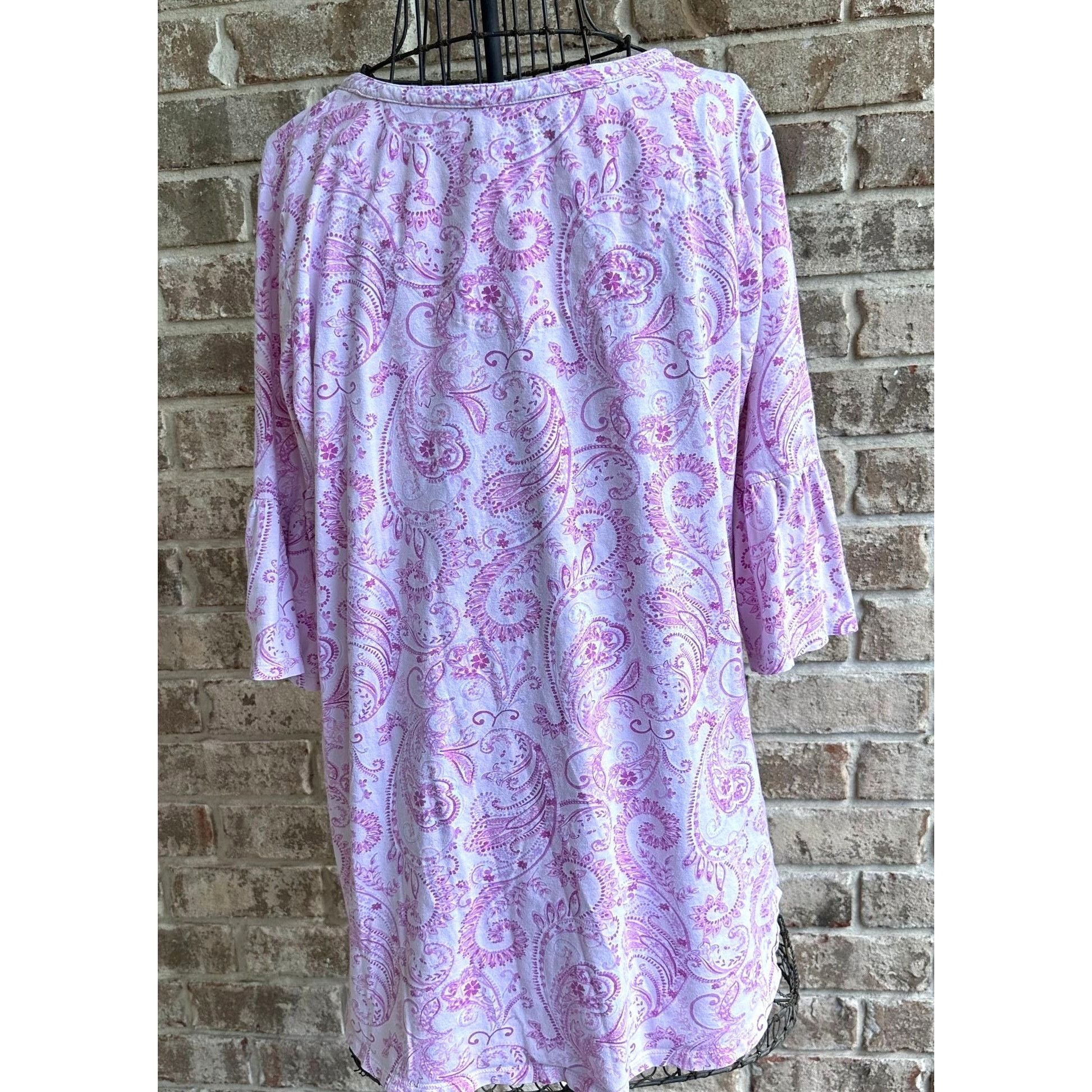 Designer × Lauren Ralph Lauren Lauren Ralph Lauren Nightgown Large Retro Sleep Shirt Size L / US 10 / IT 46 - 9 Thumbnail