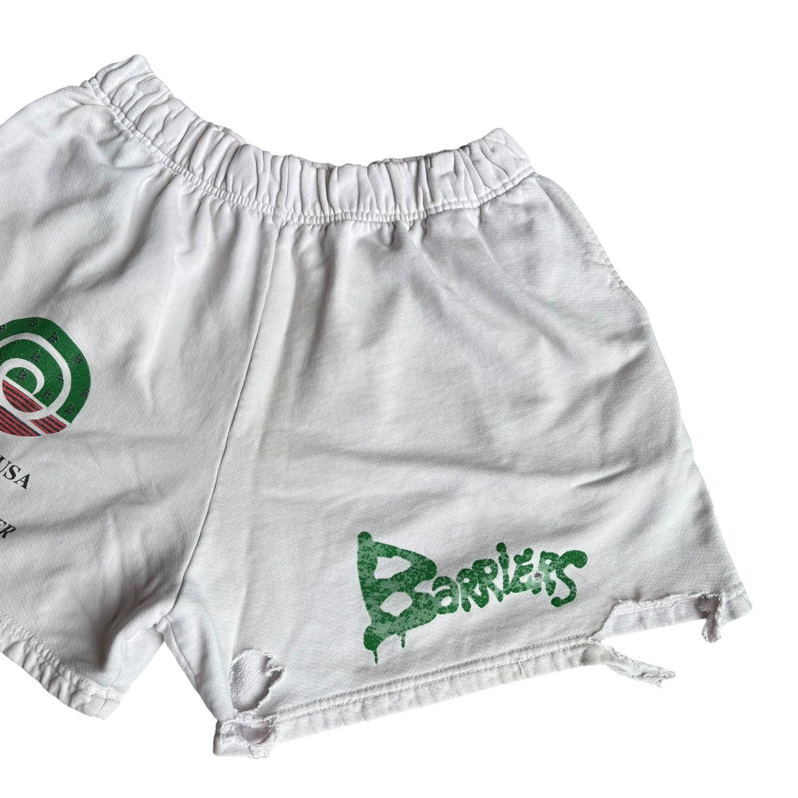 Barriers Barriers White Athletic Shorts Mens Large Size US 32 / EU 48 - 3 Thumbnail