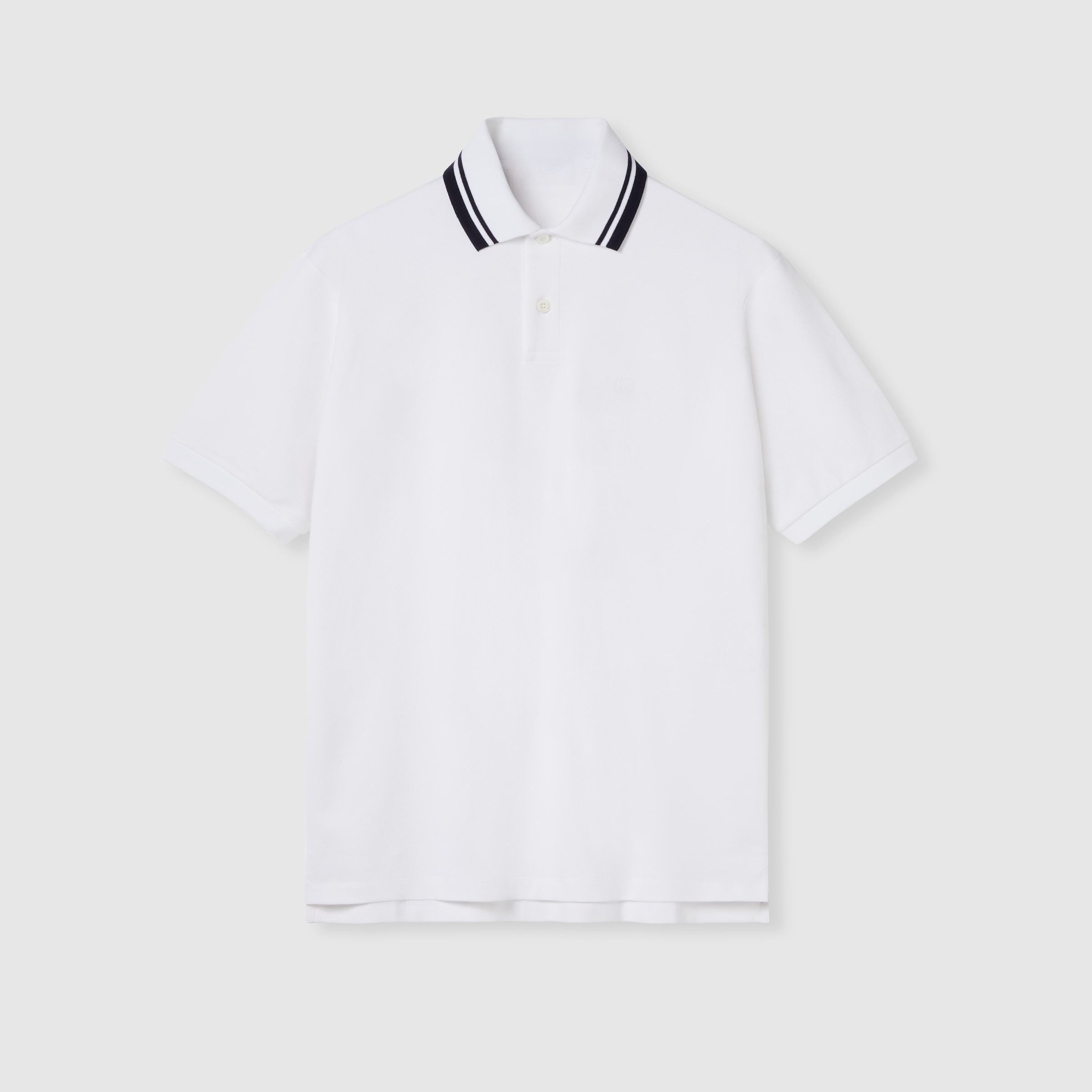 Designer Men’s White Polo – Classic Short Sleeve Polo Shirt Size US M / EU 48-50 / 2 - 2 Thumbnail