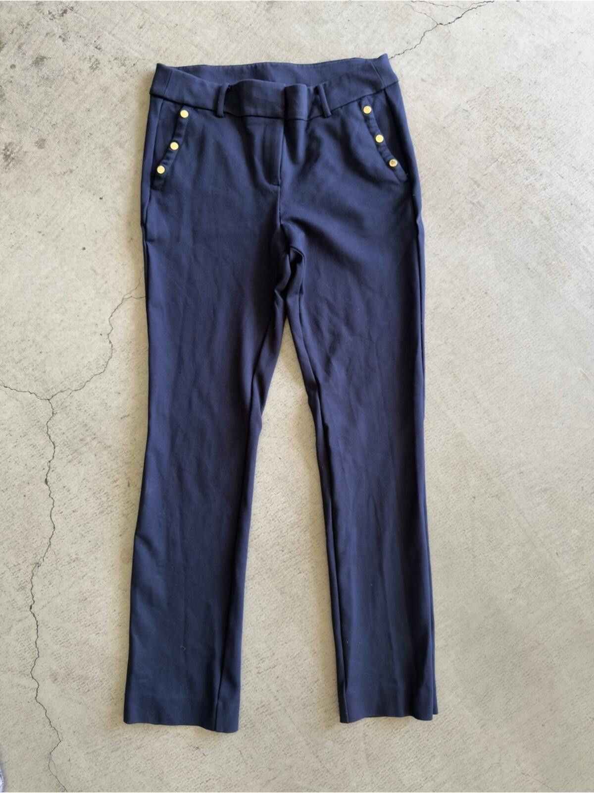 Other Anne Klein / Gold Button Detail Stretch Pants Leggings Size 32" / US 10 / IT 46 - 1 Thumbnail