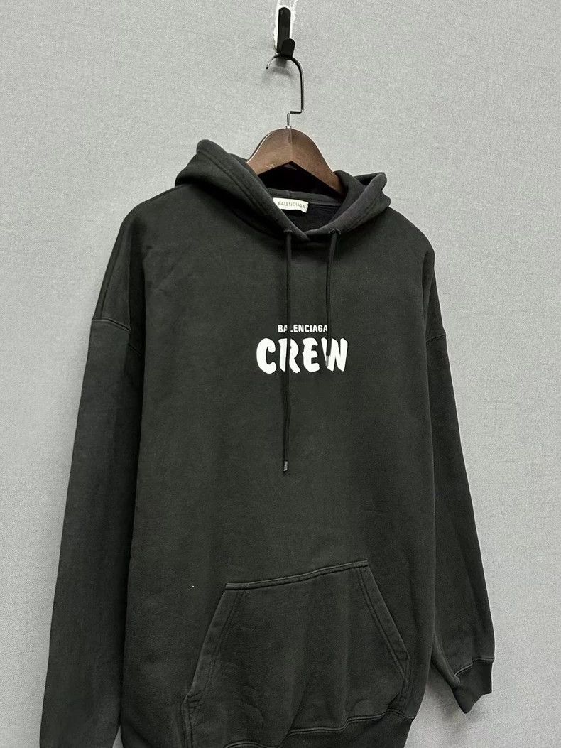 Balenciaga Balenciaga Black crew hooded sweatshirt Size US M / EU 48-50 / 2 - 3 Thumbnail