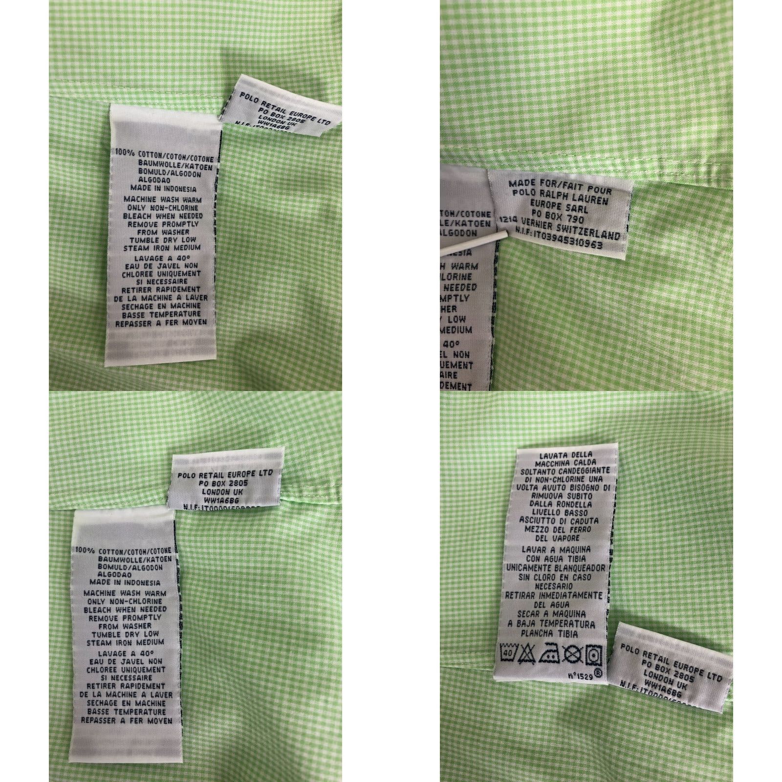Ralph Lauren Ralph Lauren Shirt Mens 15.5 Green Men Size Cotton Micro Check Size US L / EU 52-54 / 3 - 9 Thumbnail