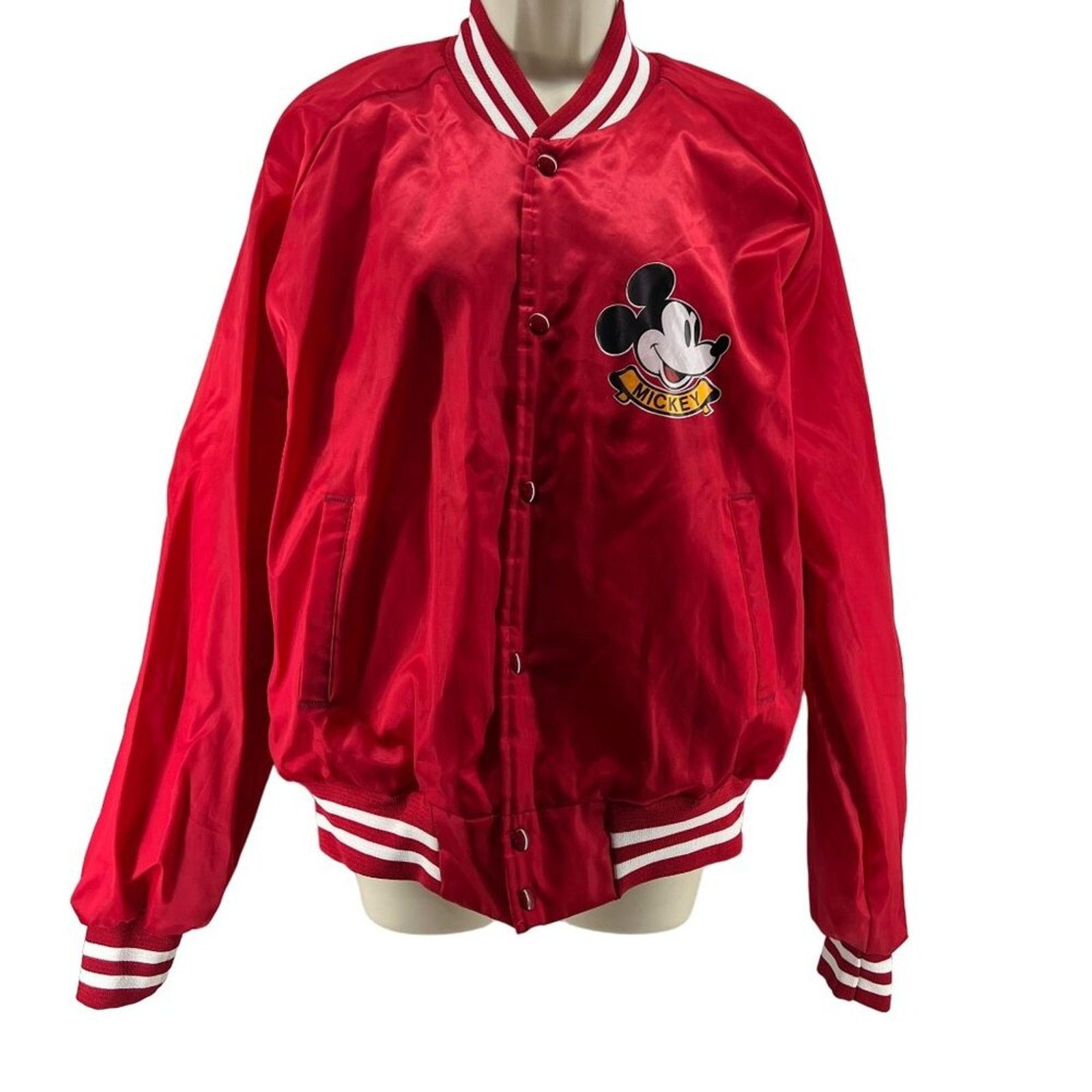 Chalk Line Vintage 90s Disney Minnie Mickey Mouse Satin Jacket Xlarge Size US XL / EU 56 / 4 - 2 Thumbnail