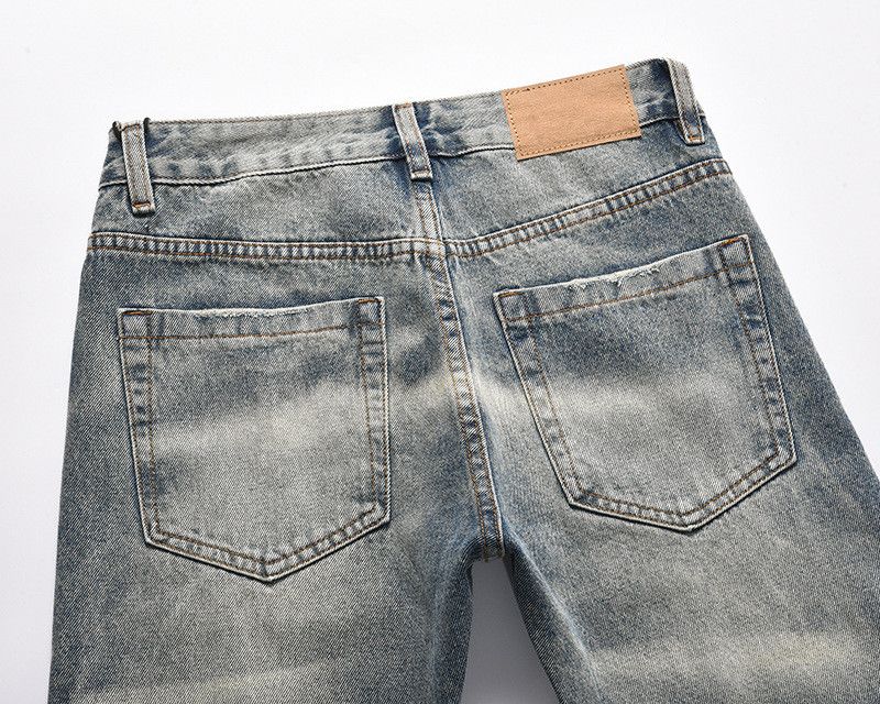 Japanese Brand American high street style washed distressed blue jeans Size US 32 / EU 48 - 5 Thumbnail