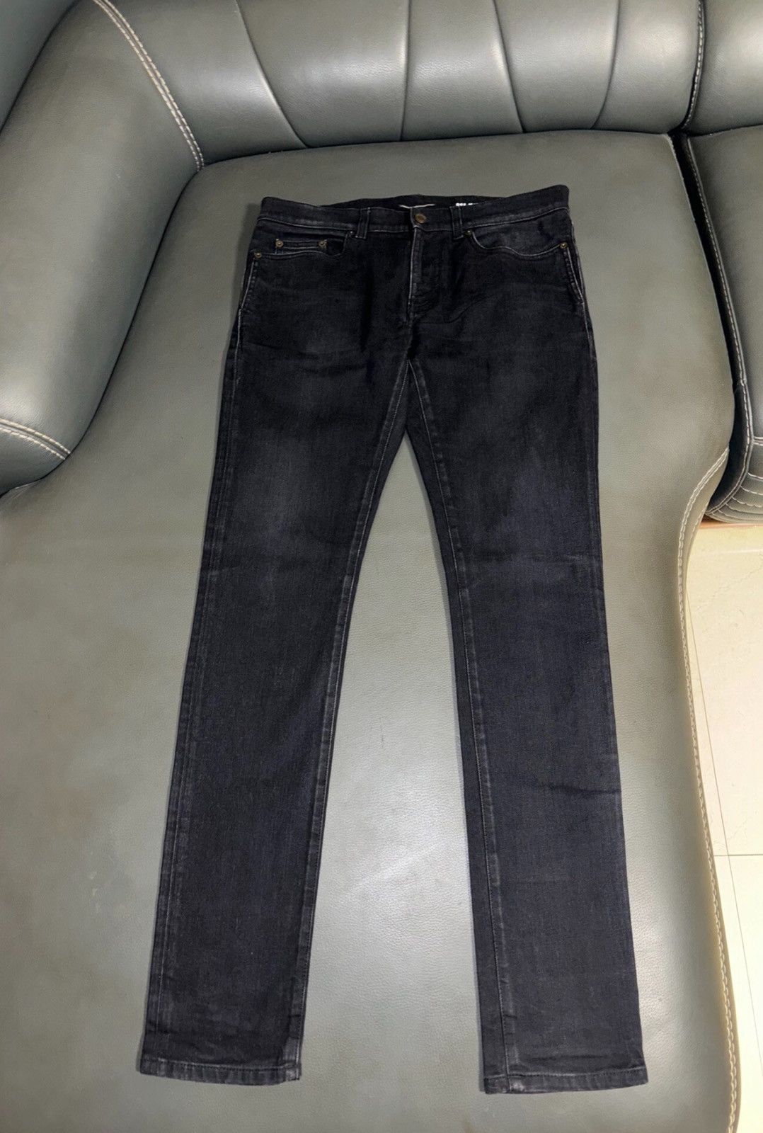 Saint Laurent Paris Saint Laurent SLP 2022FW Black Gray Distressed Basic Jeans Size US 32 / EU 48 - 1 Thumbnail