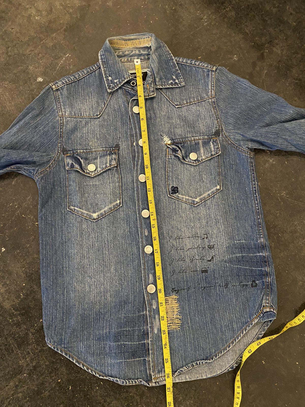 Beauty Beast × Japanese Brand Love & Peace Japan Bagarch Denim Long Shirt Size US S / EU 44-46 / 1 - 13 Thumbnail