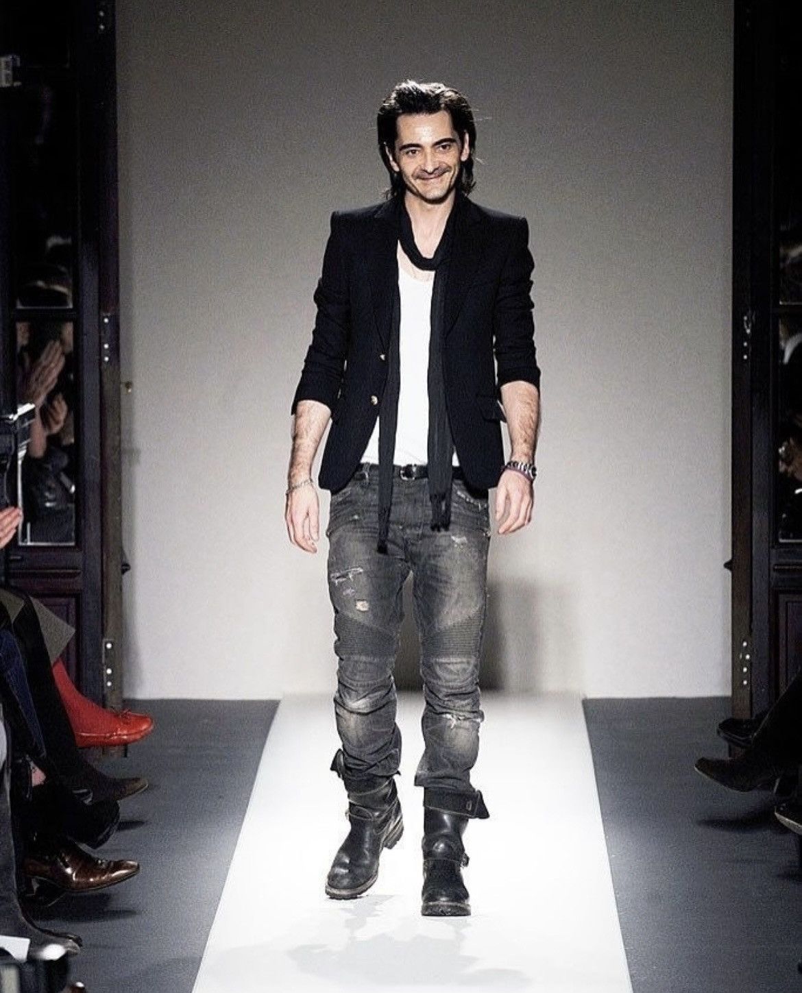 Balmain Rare Balmain by Christophe Decarnin distressed biker denim ➕ Size 26" / US 2 / IT 38 - 5 Thumbnail