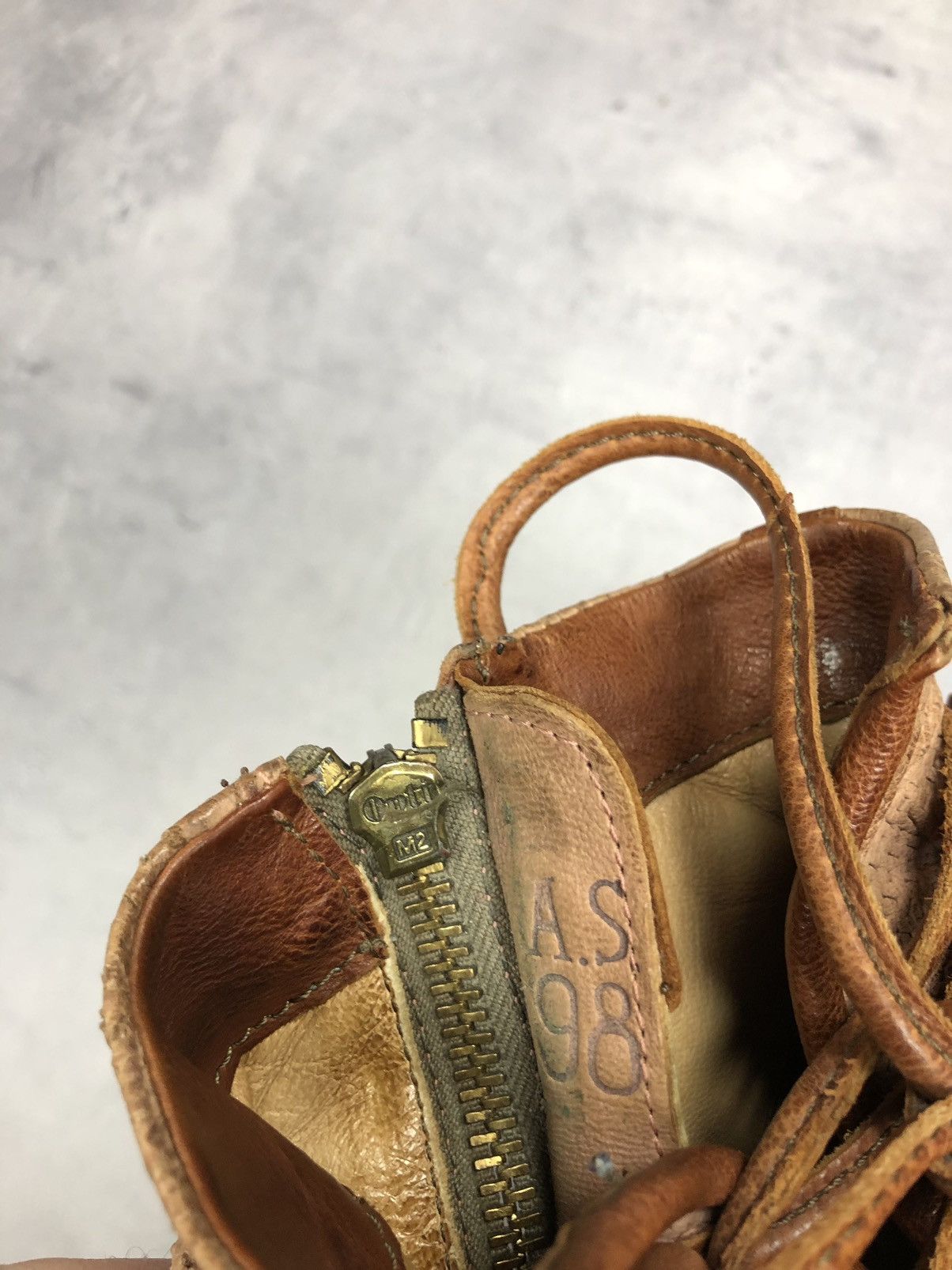 A.S.98 × Vintage A.S.98 Airstep Boots Comfort Zip Fringe Boho Sz EUR 38 Size US 8 / IT 38 - 11 Thumbnail