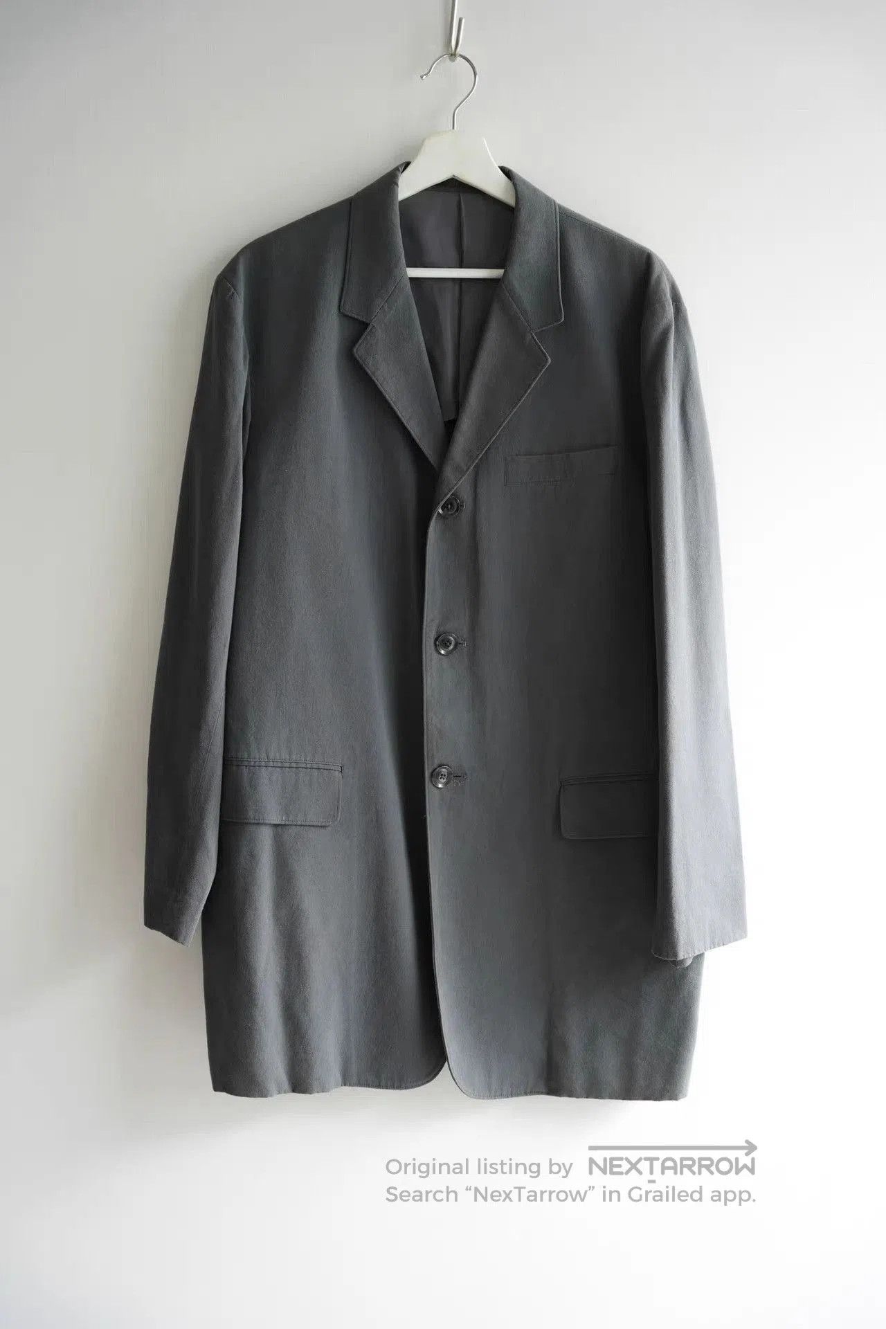 Yohji Yamamoto Gray Long Button. Size US M / EU 48-50 / 2 - 1 Thumbnail
