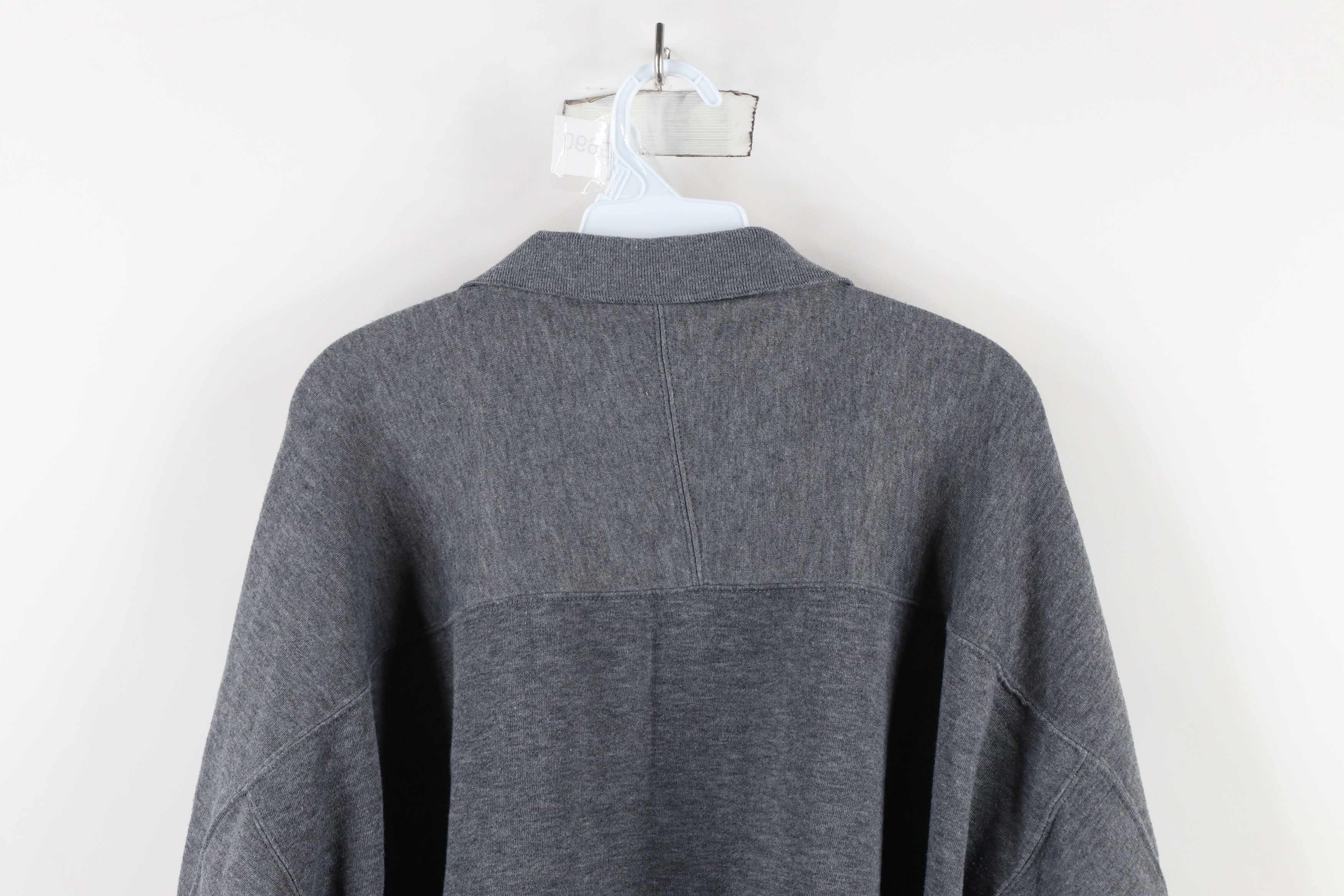 Vintage Vintage 90s Streetwear Collared Pullover Sweatshirt Gray Size US XXL / EU 58 / 5 - 9 Thumbnail