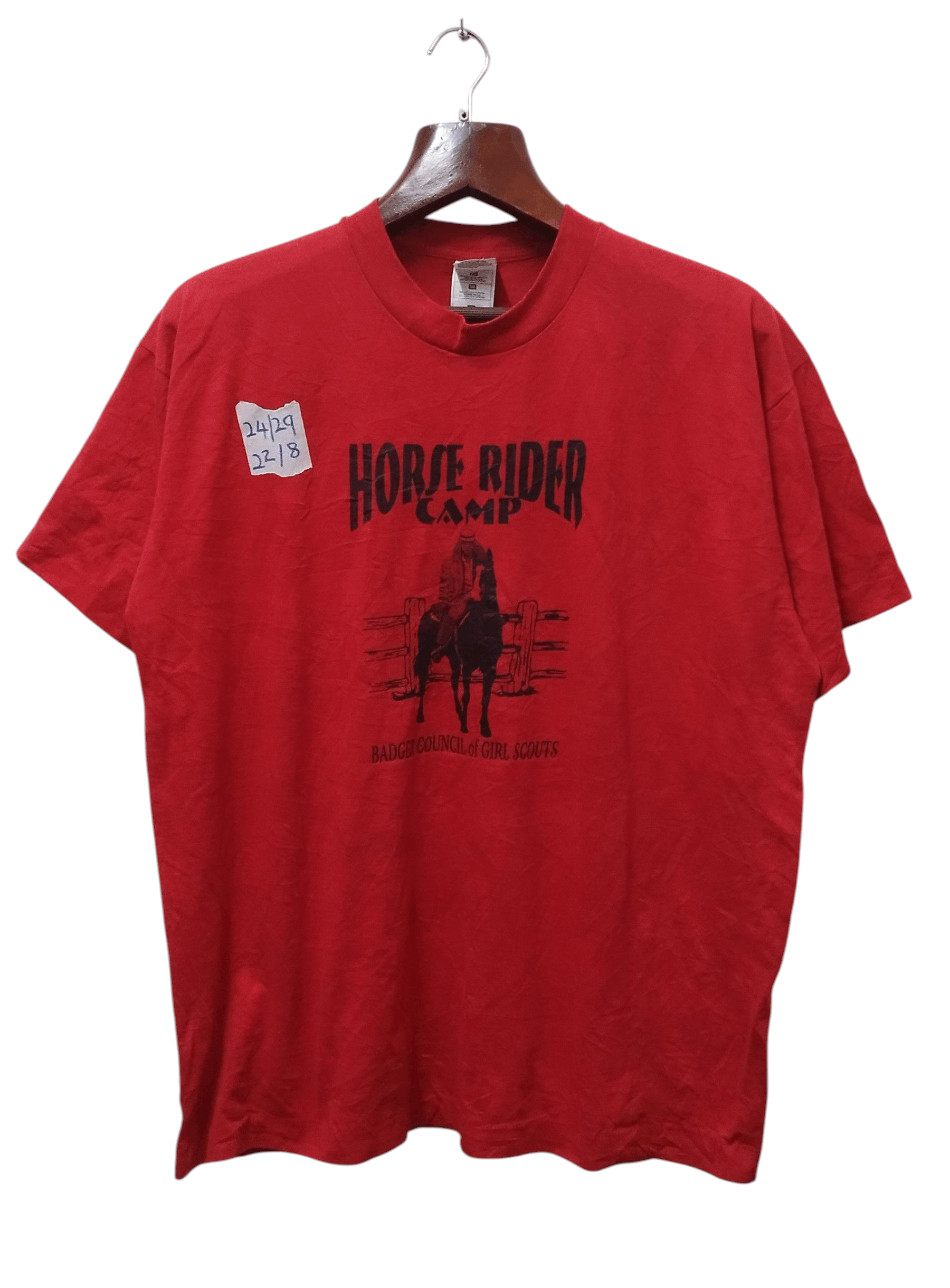 Fruit Of The Loom Vtg 90's Horse Rider Camp Scouts T-shirt Size US XL / EU 56 / 4 - 1 Thumbnail