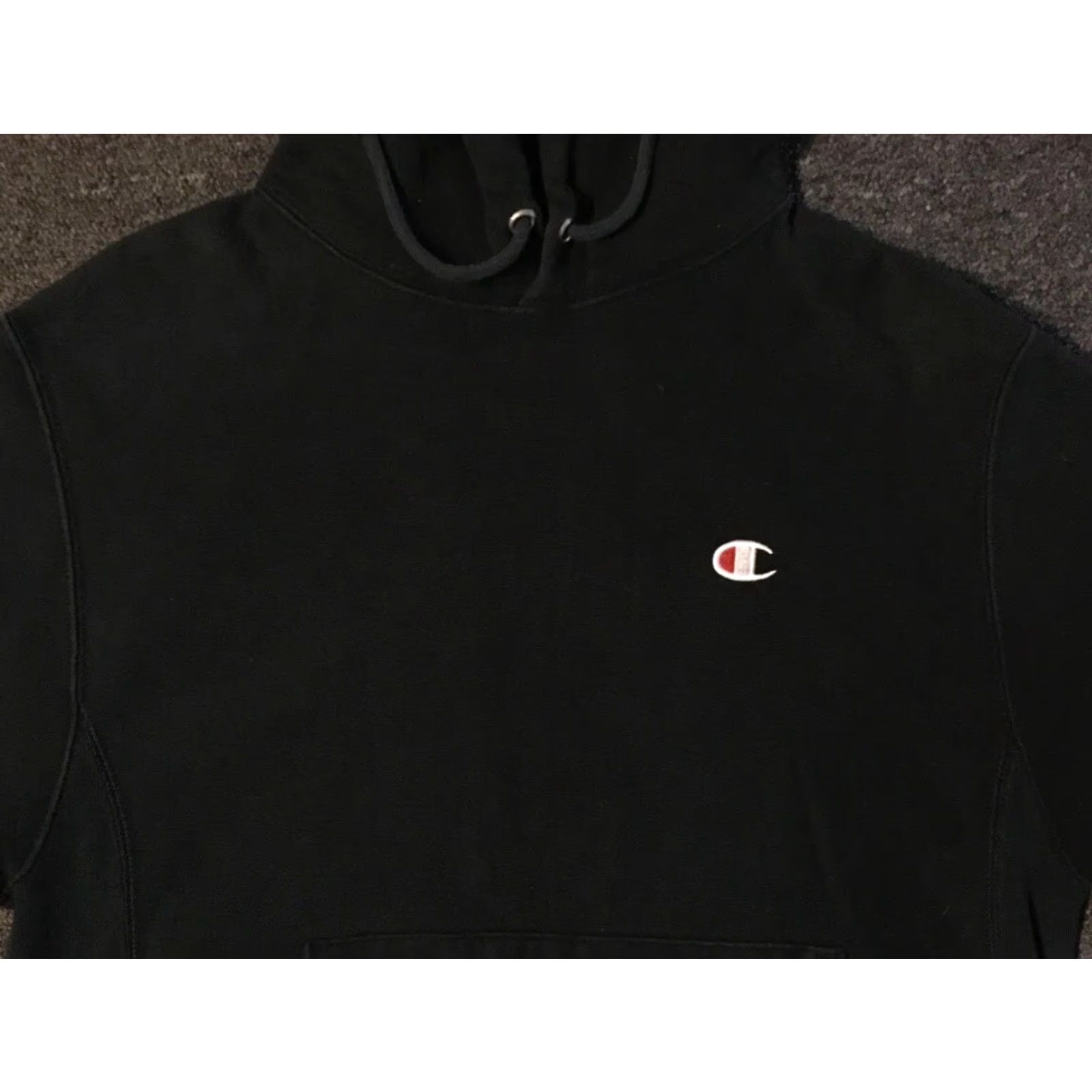 Champion VINTAGE Champion Reverse Weave Faded Hoodie M Black Men Regular Sweatshirt Pullover Grunge 90s School Surf Skate Reversible Thrashed Size US M / EU 48-50 / 2 - 3 Thumbnail