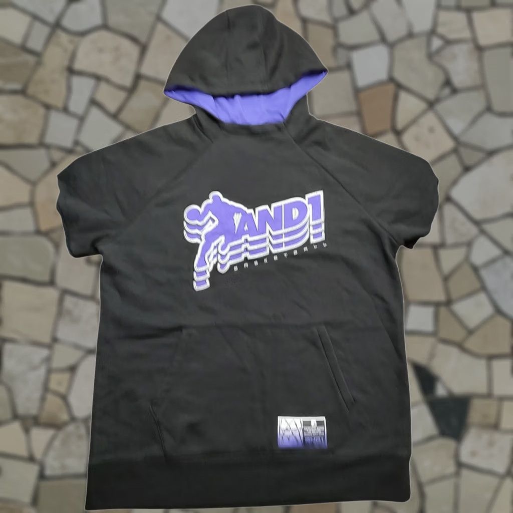 Vintage VINTAGE AND1 Hoodie Mens L Black And One Short Sleeve Streetball Basketball Y2K Size US L / EU 52-54 / 3 - 1 Thumbnail