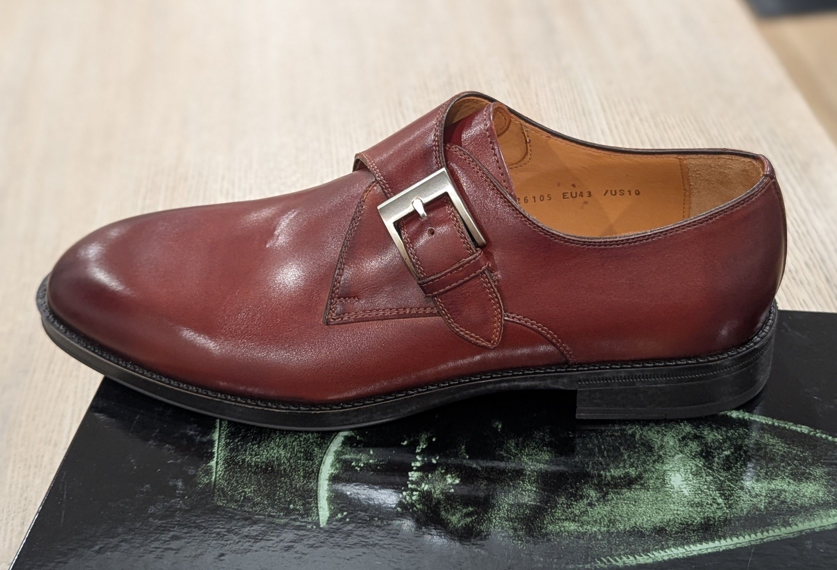 Magnanni Magnanni "Franklyn" Leather Monk Strap Shoes Cognac US 12 Size US 12 / EU 45 - 3 Thumbnail