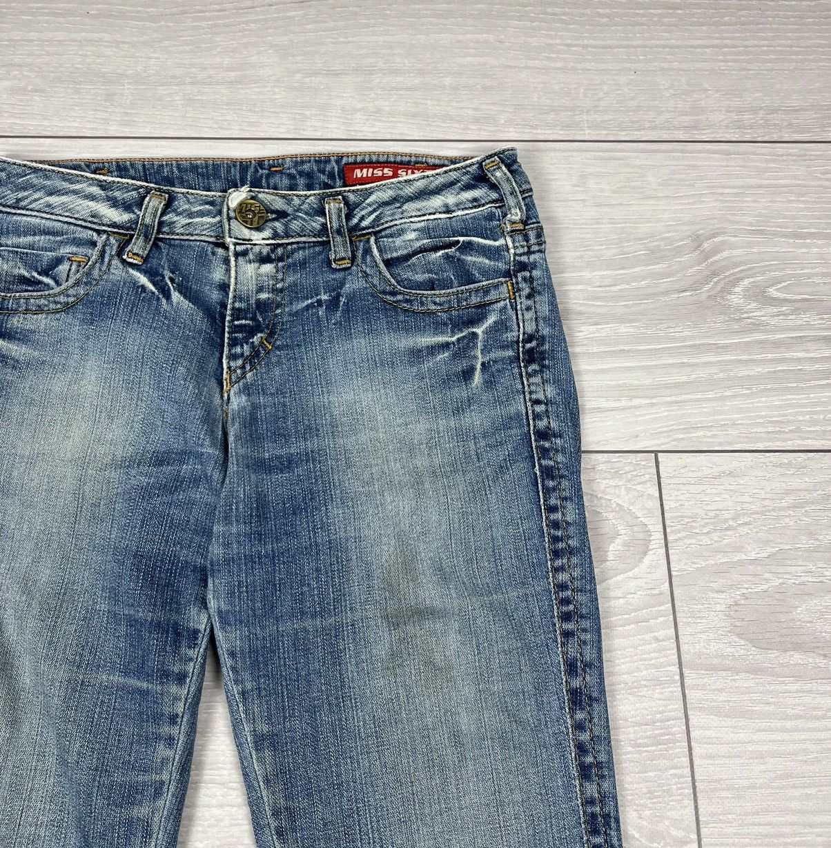 Miss Sixty Miss Sixty Y2K Blue Denim Washed Flared Jeans Denim Pants 27 Size 27" / US 4 / IT 40 - 7 Thumbnail