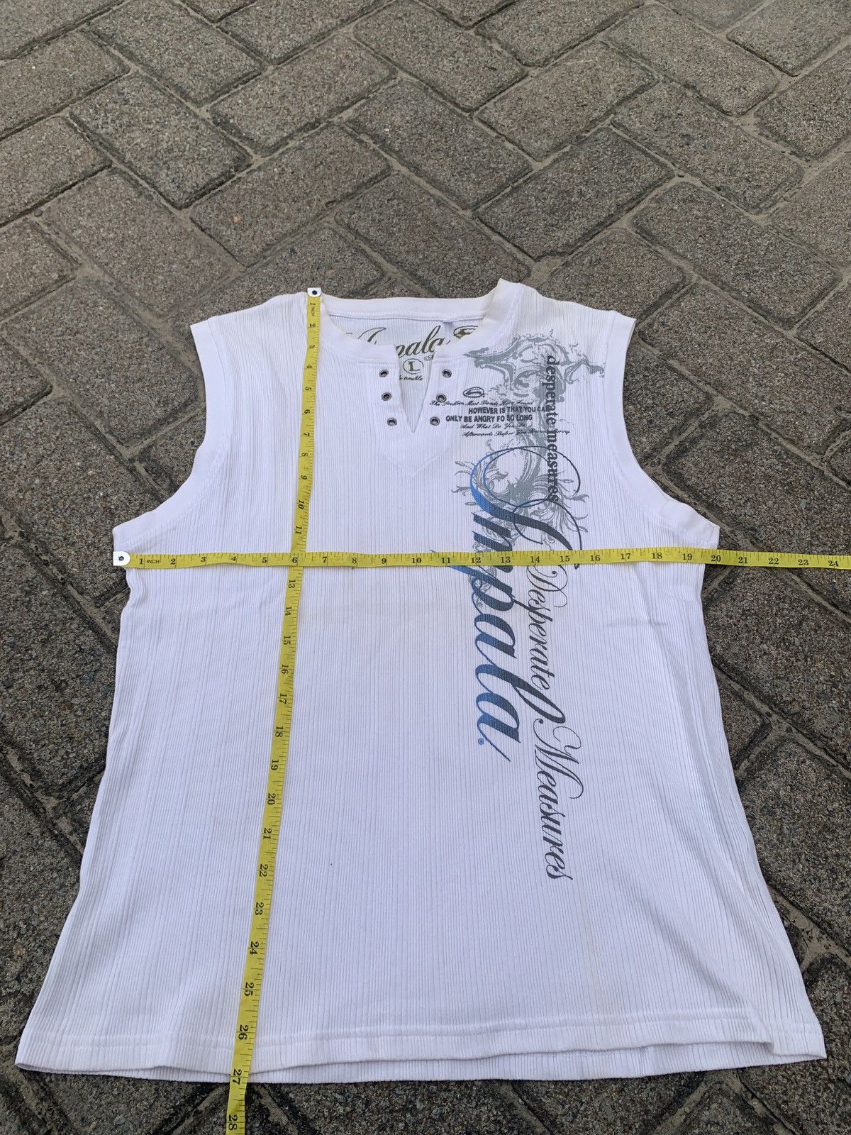Japanese Brand Tank top vest impala laceup poem shirt Size US L / EU 52-54 / 3 - 4 Thumbnail