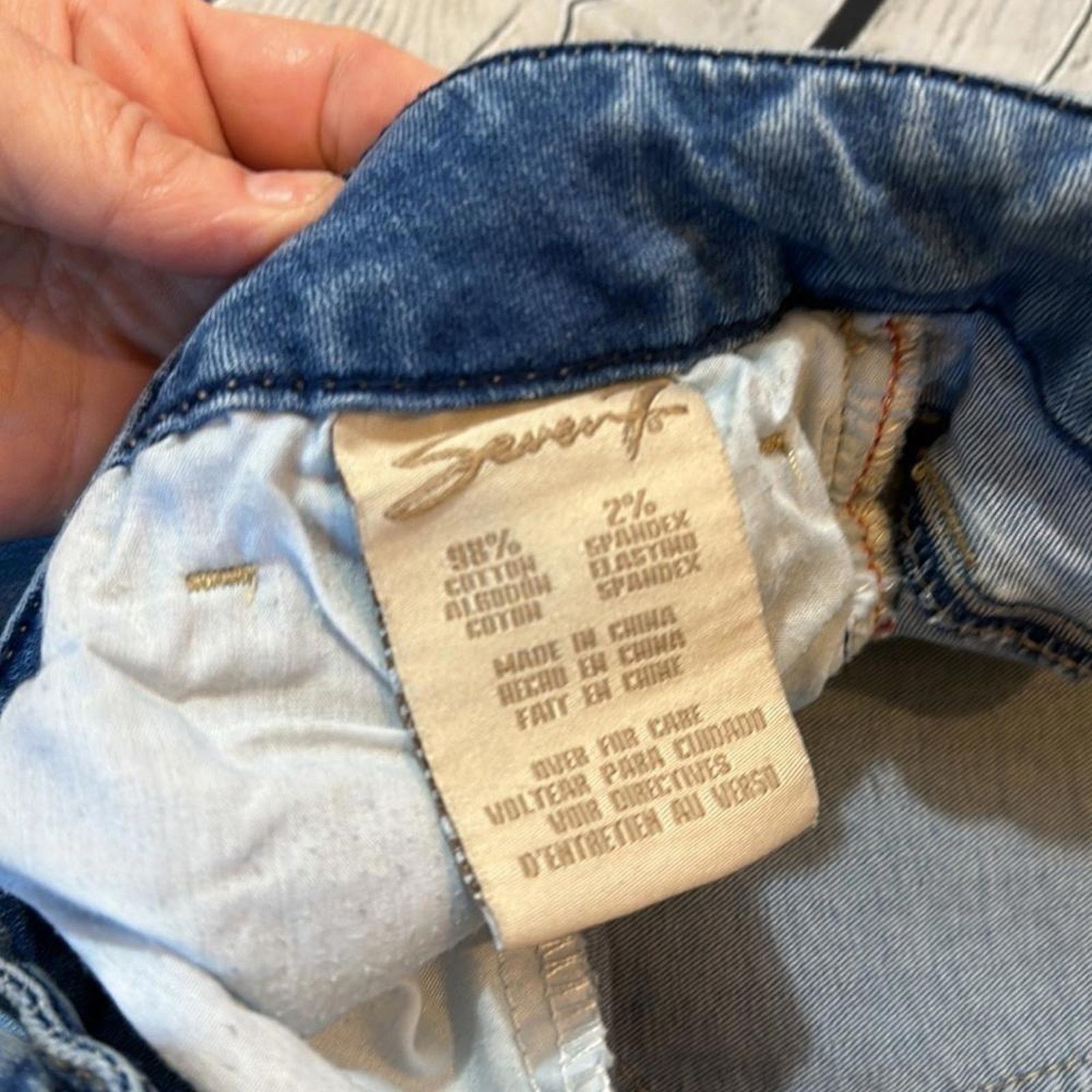 Studio Seven Seven7 Distressed Blue Jeans - Women's 12 Size 34" / US 12 / IT 48 - 4 Thumbnail